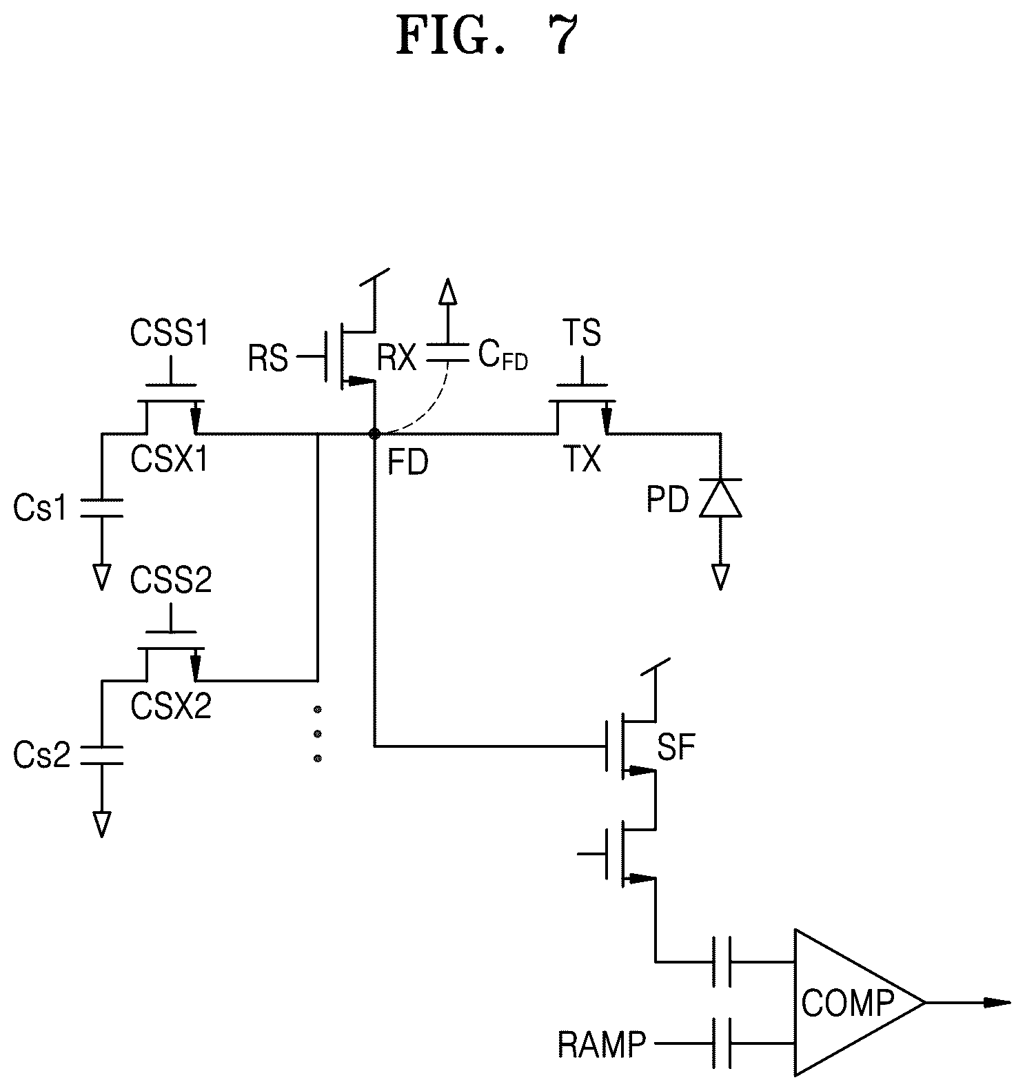 Patent US12395761 Figure 12 – Pixel array accumulating photocharges in each unit frame, and image sensor including the pixel array