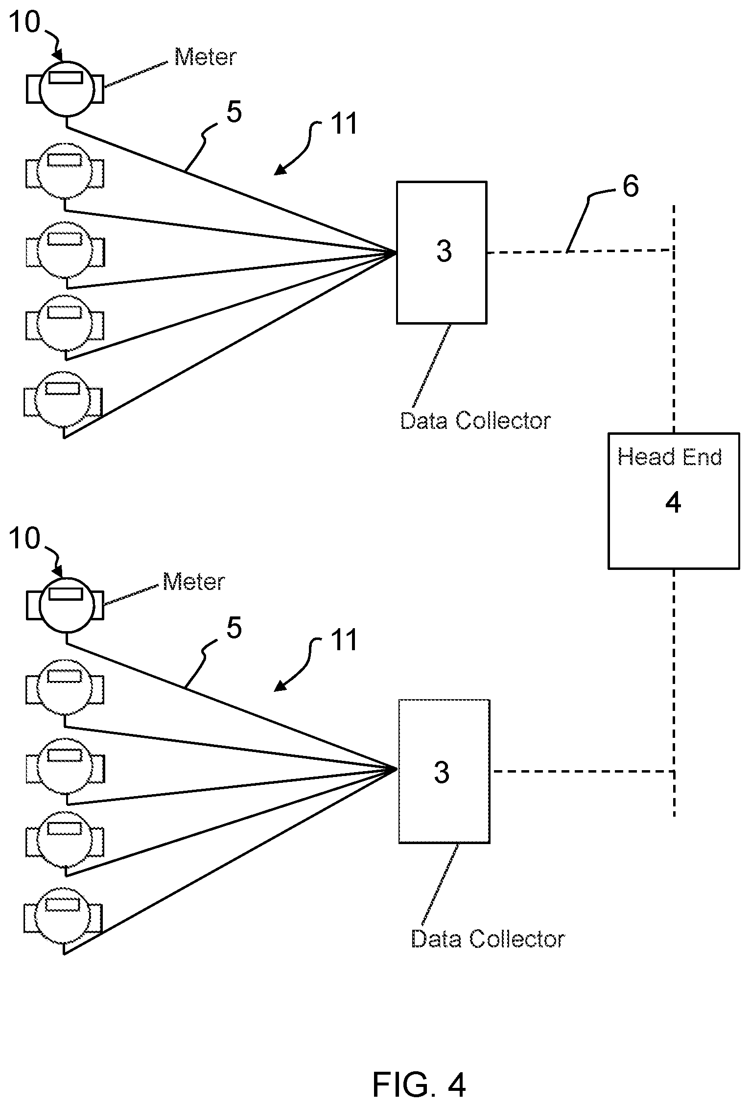Patent US12395766 Figure 9 – Method for collecting data in a network, sensor, consumption meter, temporary receiver and network