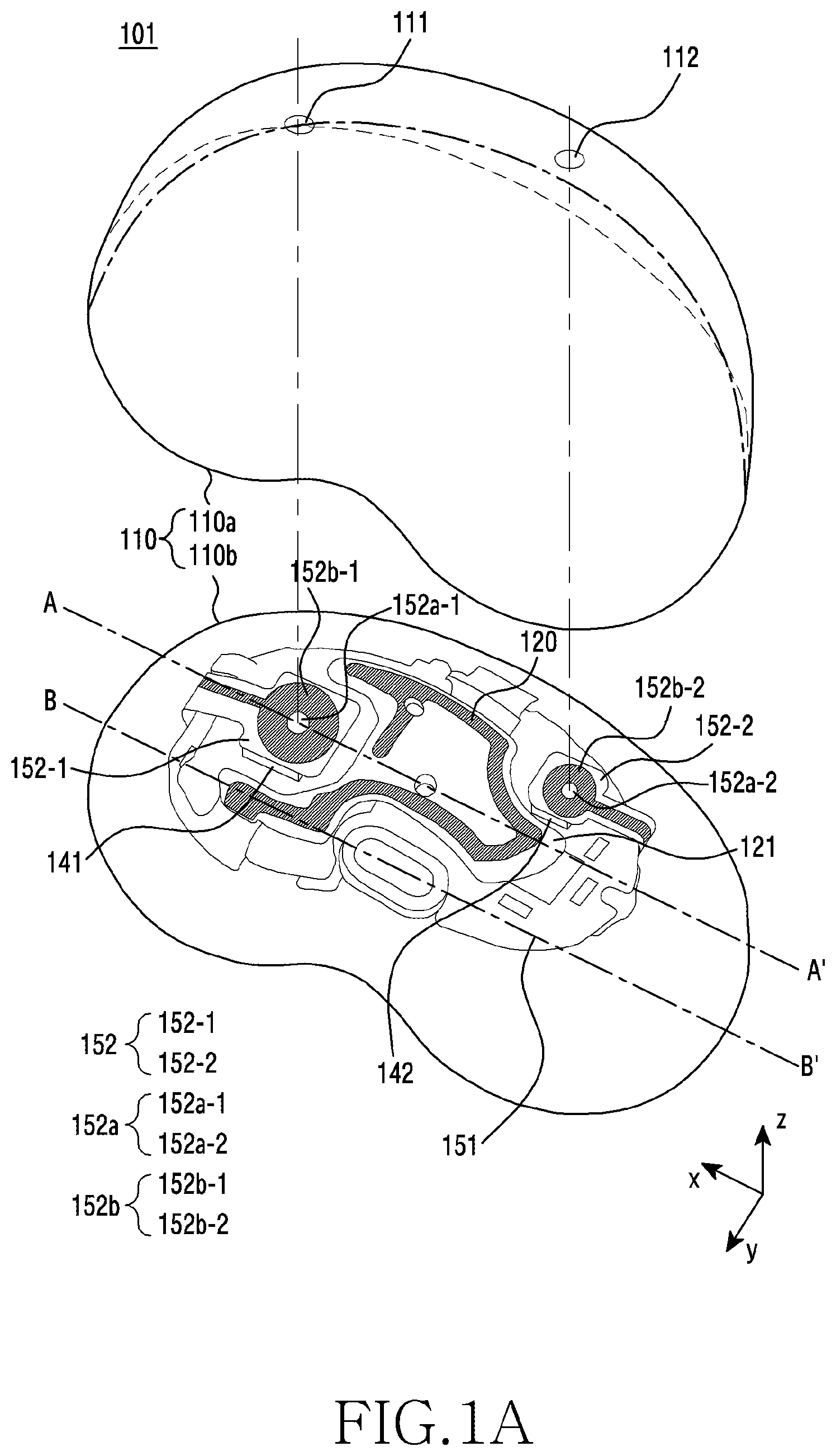 Patent US12395775 Figure 1 – Electronic device comprising touch electrode