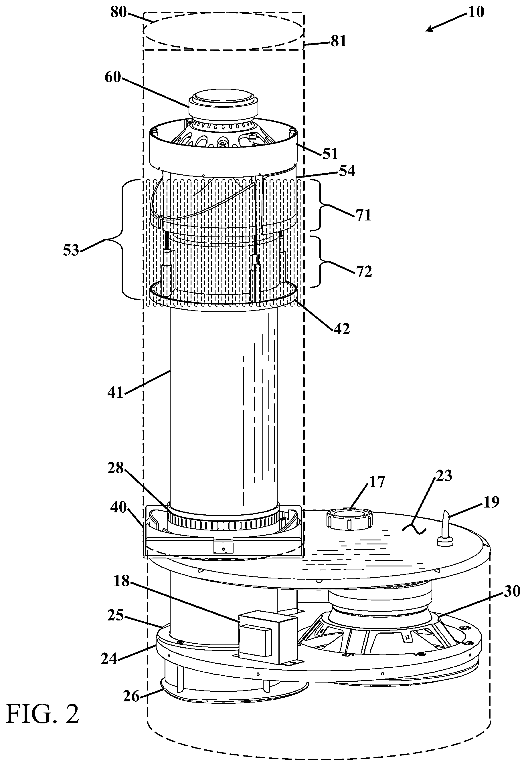Patent US12395781 Figure 2 – Bollard speaker with inground subwoofer