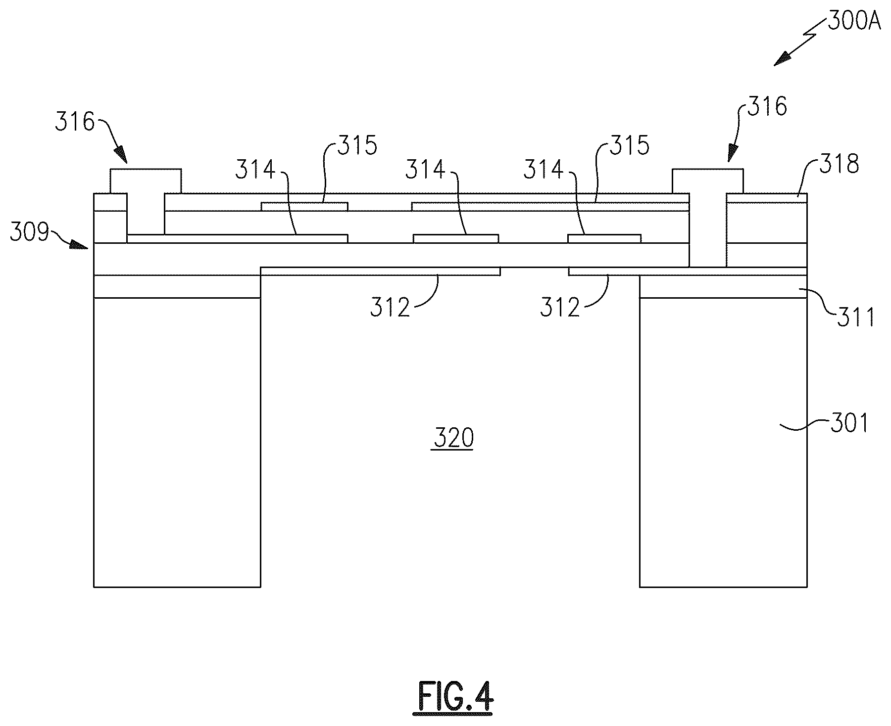 Patent US12395798 Figure 4 – Method of making a piezoelectric MEMS diaphragm microphone
