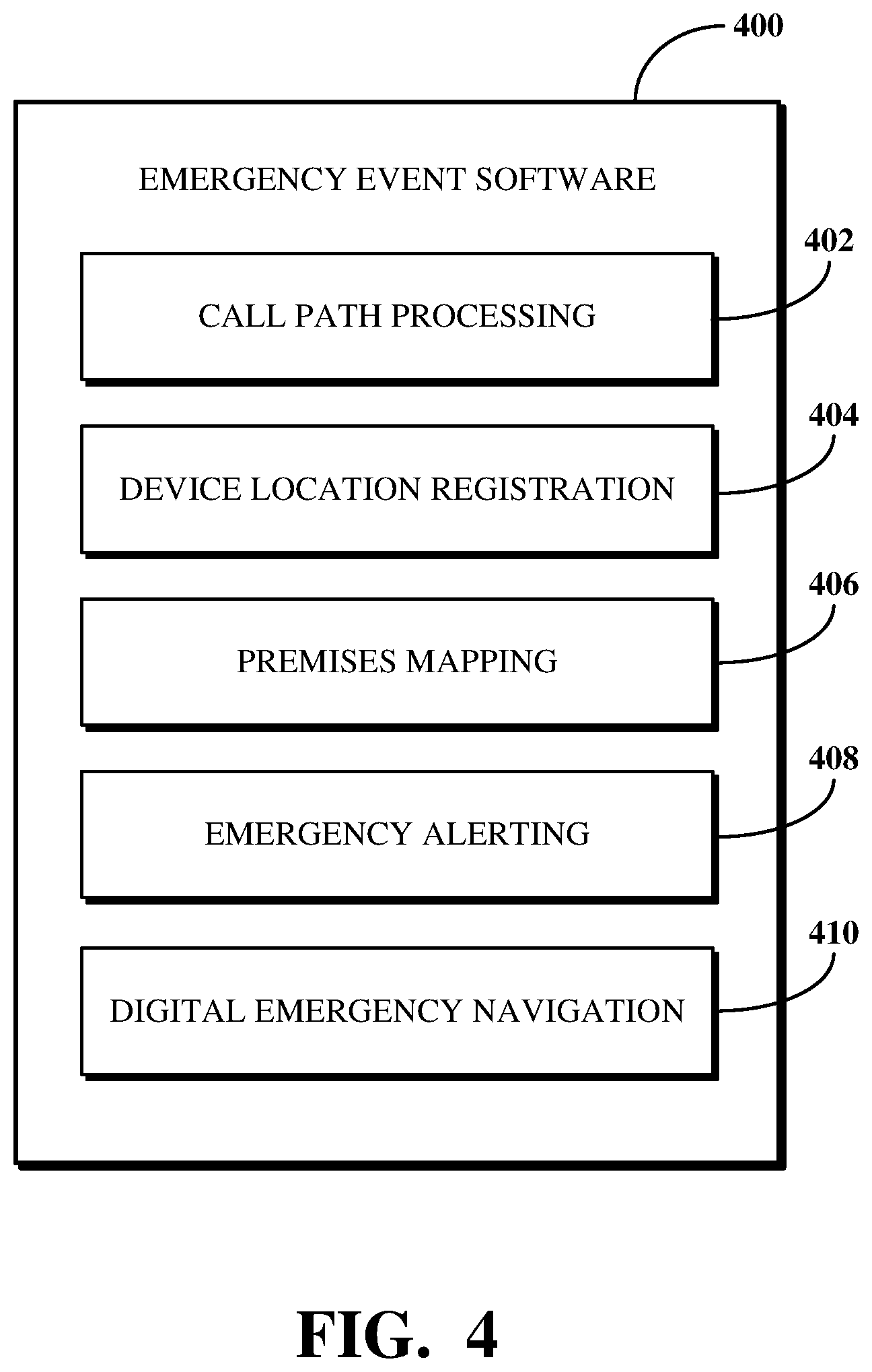 Patent US12395826 Figure 4 – Record-based device location signaling for emergency calls
