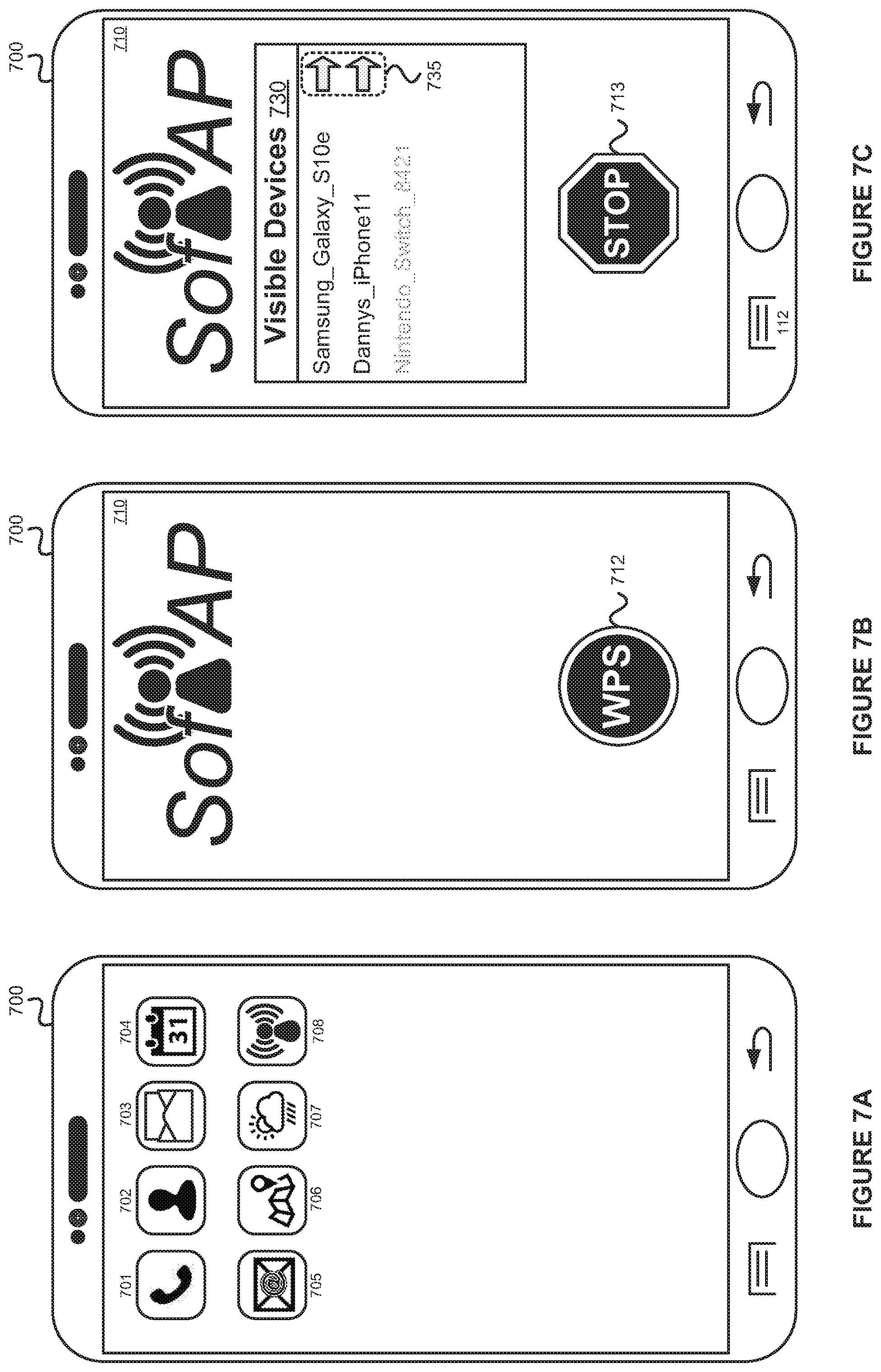 Patent US12395839 Figure 7 – Secured credential sharing over Wi-Fi protected setup