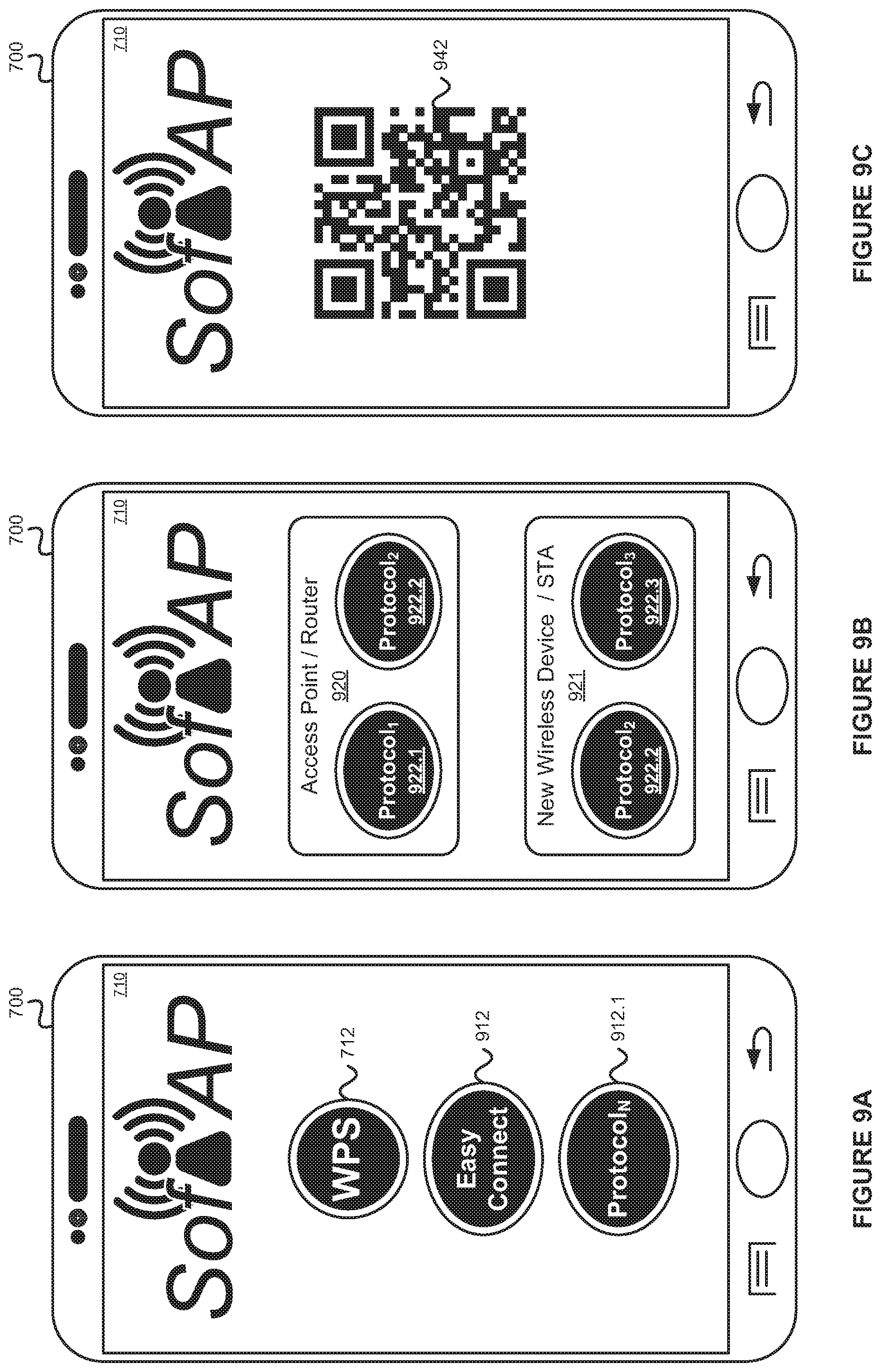 Patent US12395839 Figure 9 – Secured credential sharing over Wi-Fi protected setup