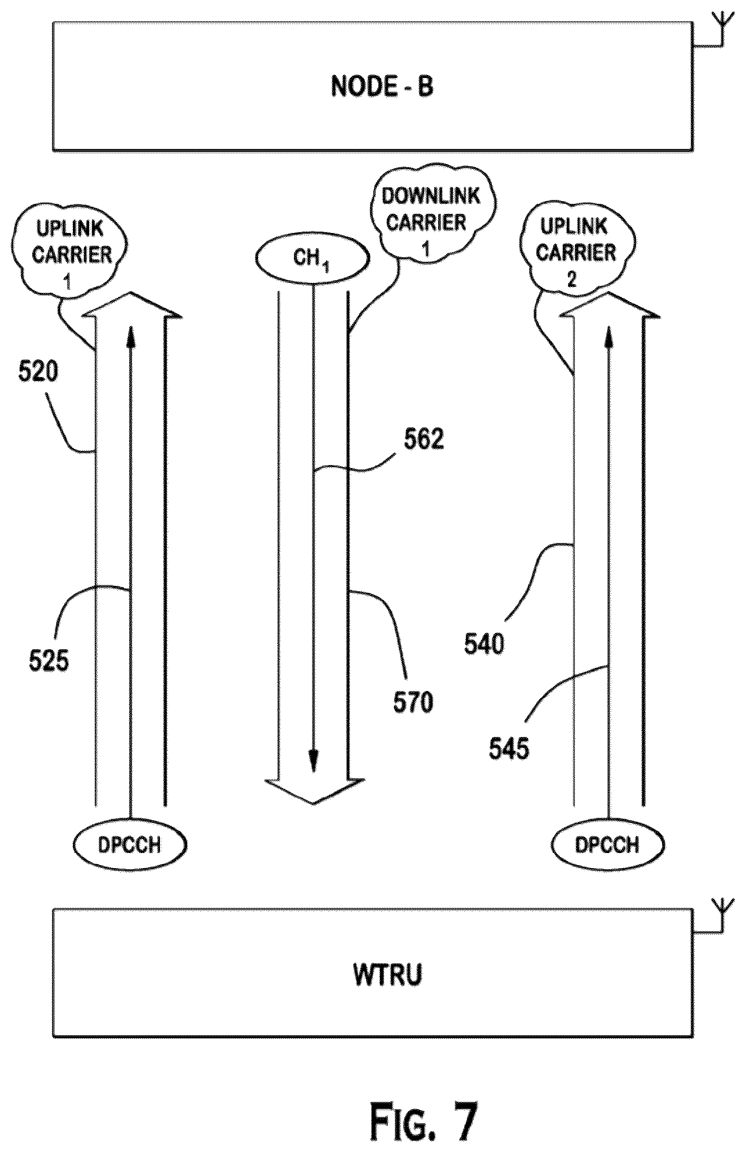 Patent US12395986 Figure 8 – Method and apparatus for transmitting data and control information on multiple uplink carrier frequencies