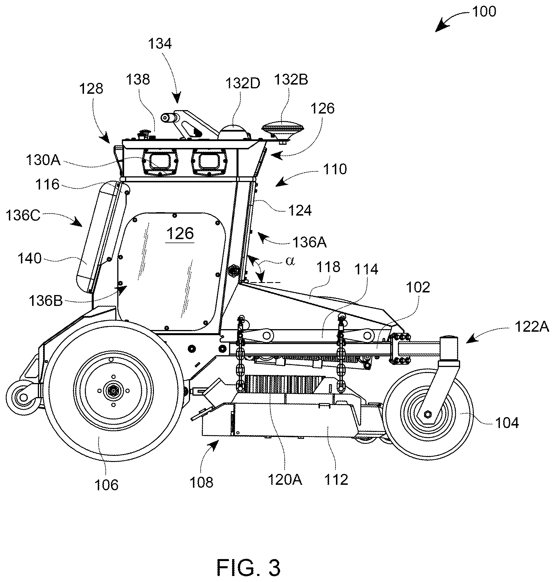 Patent US12396386 Figure 3 – Autonomous lawn mower