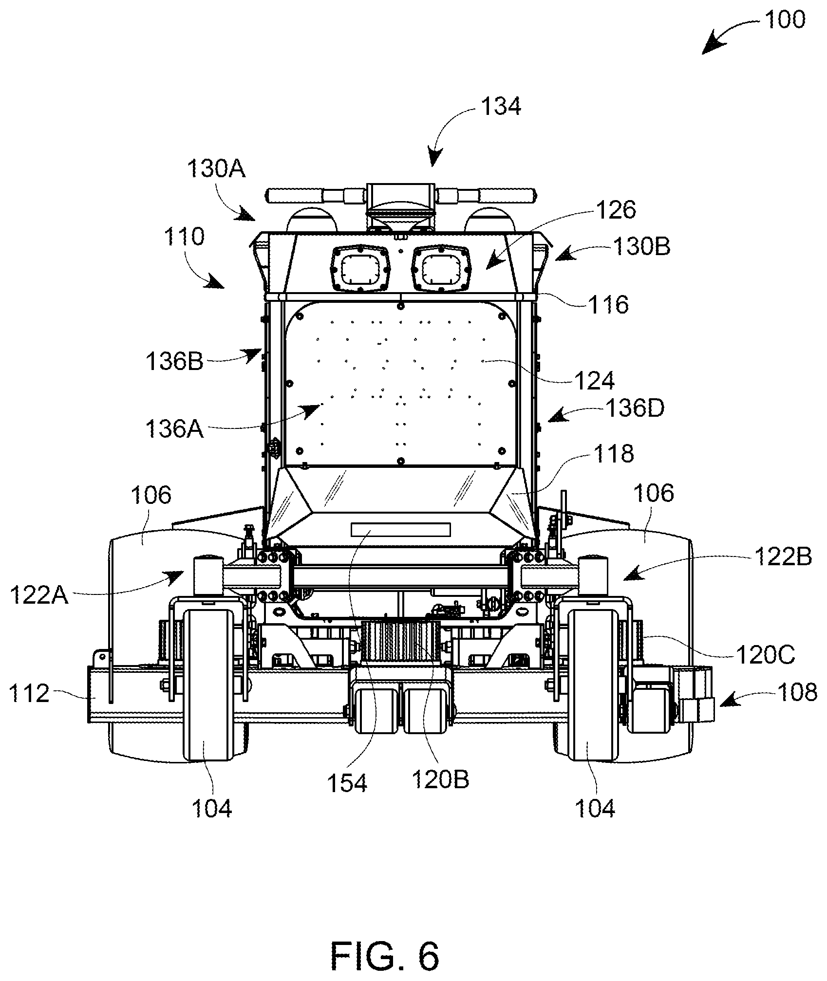 Patent US12396386 Figure 6 – Autonomous lawn mower