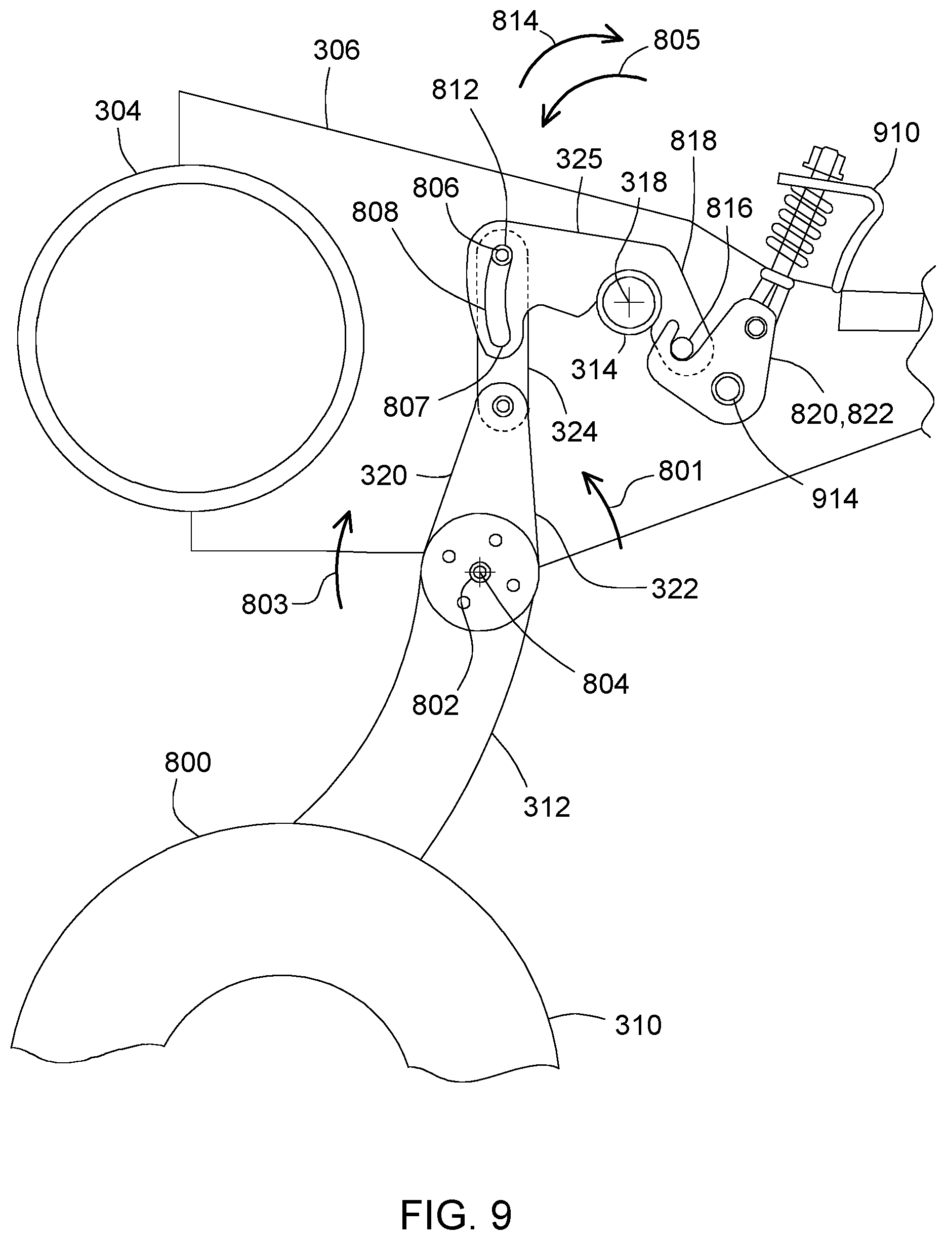 Patent US12396387 Figure 9 – Automated lockout system for header
