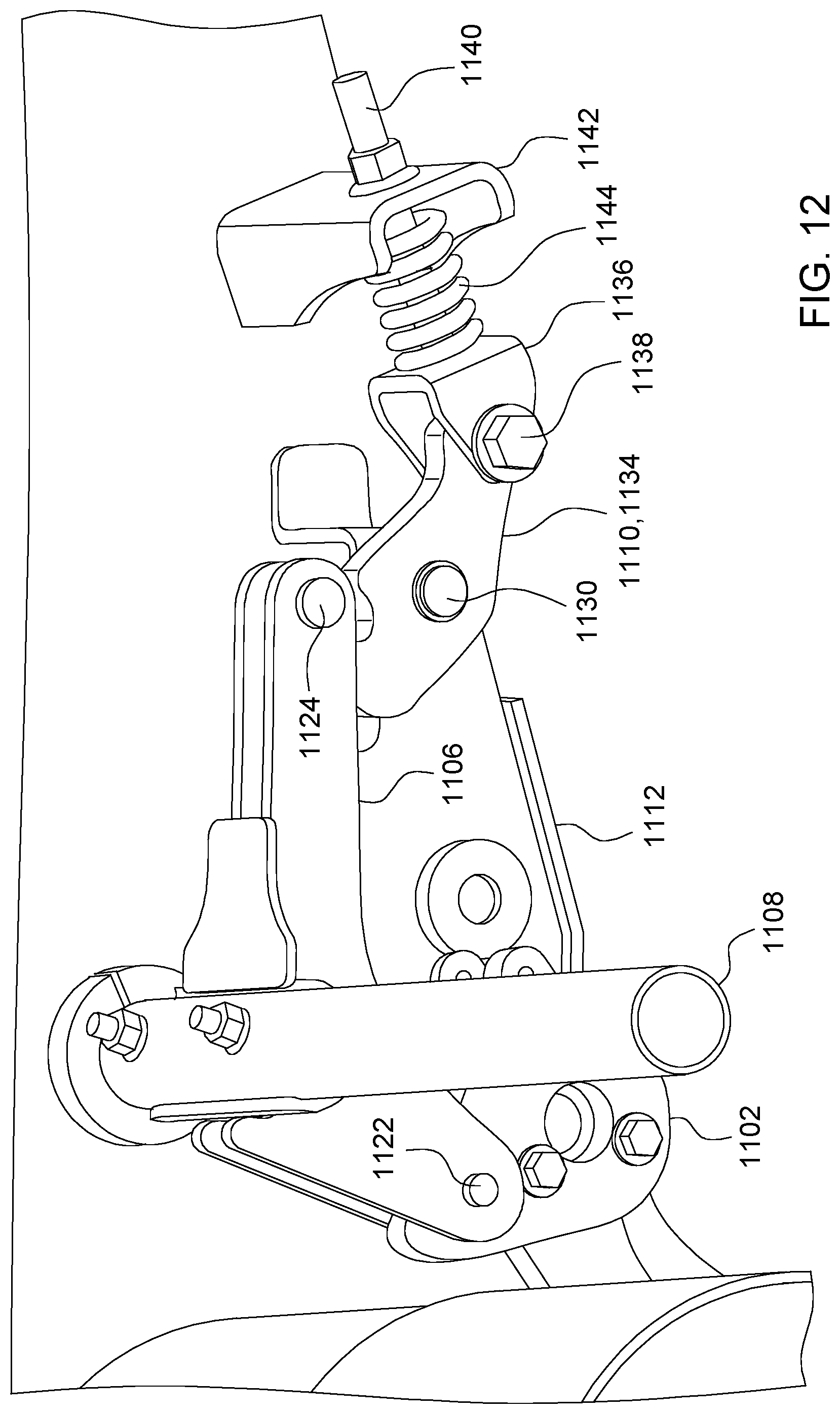 Patent US12396387 Figure 12 – Automated lockout system for header