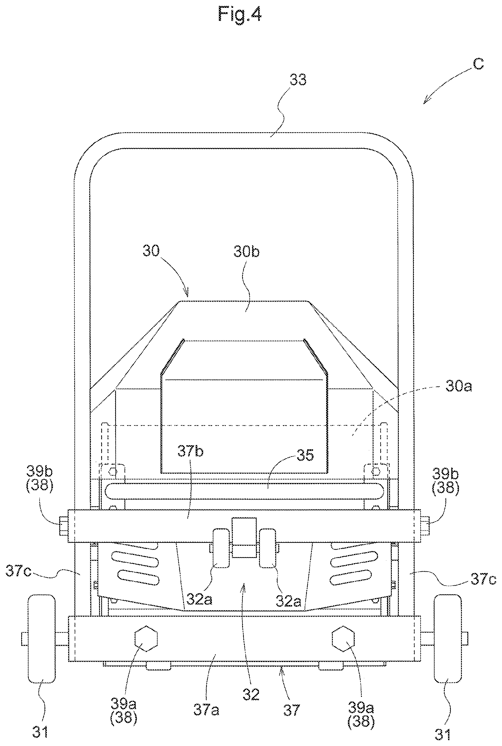 Patent US12396388 Figure 4 – Electric work vehicle