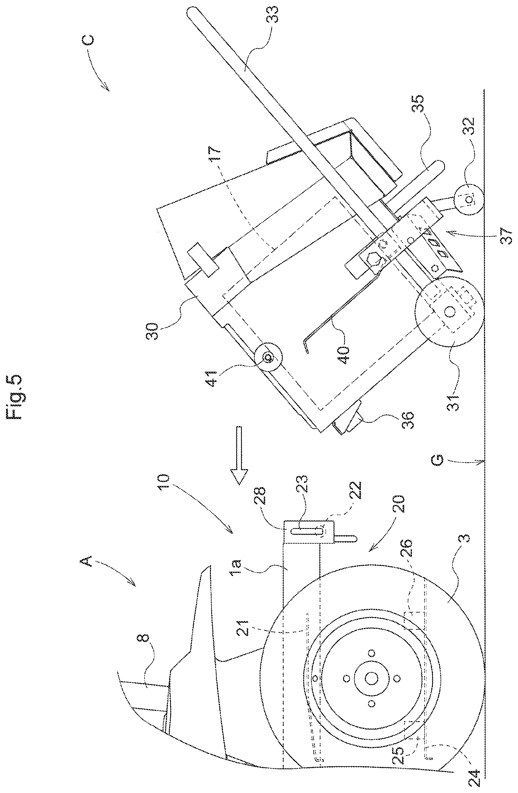 Patent US12396388 Figure 5 – Electric work vehicle