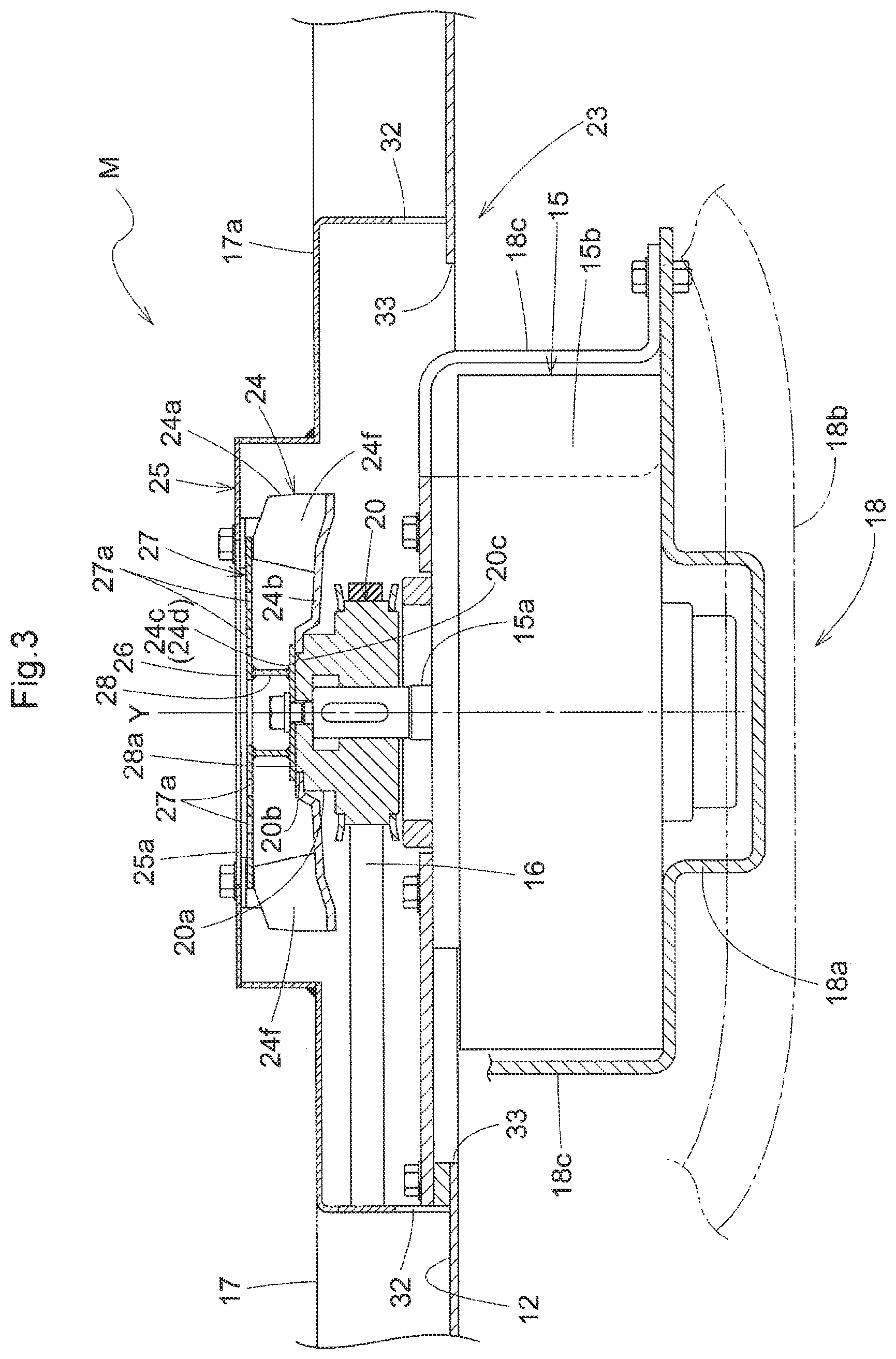 Patent US12396389 Figure 3 – Mowing device with a rotary fan and related features