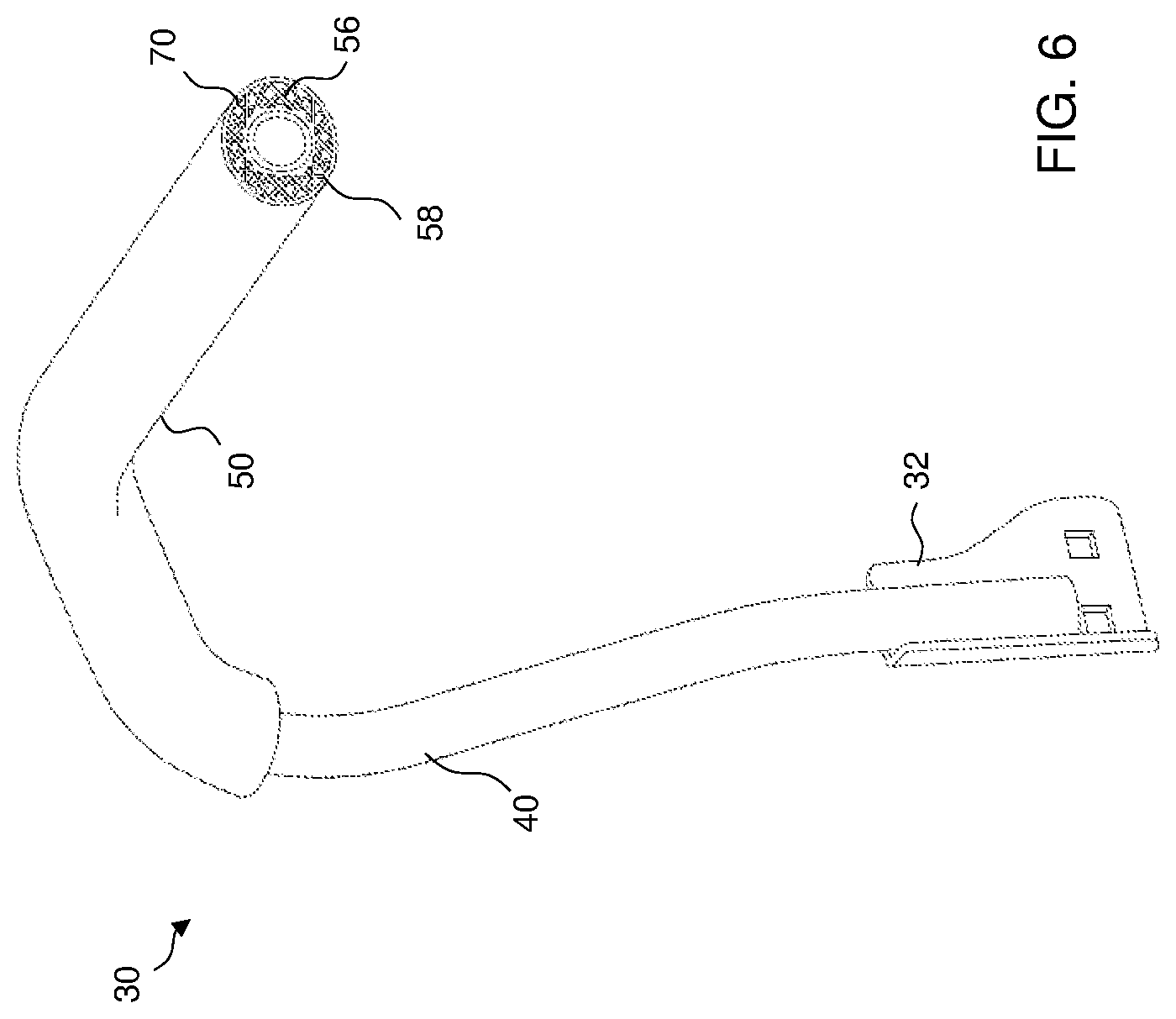 Patent US12396391 Figure 6 – Control grip shape for zero-turn mower, control grip for zero-turn lawnmower, and lawnmower
