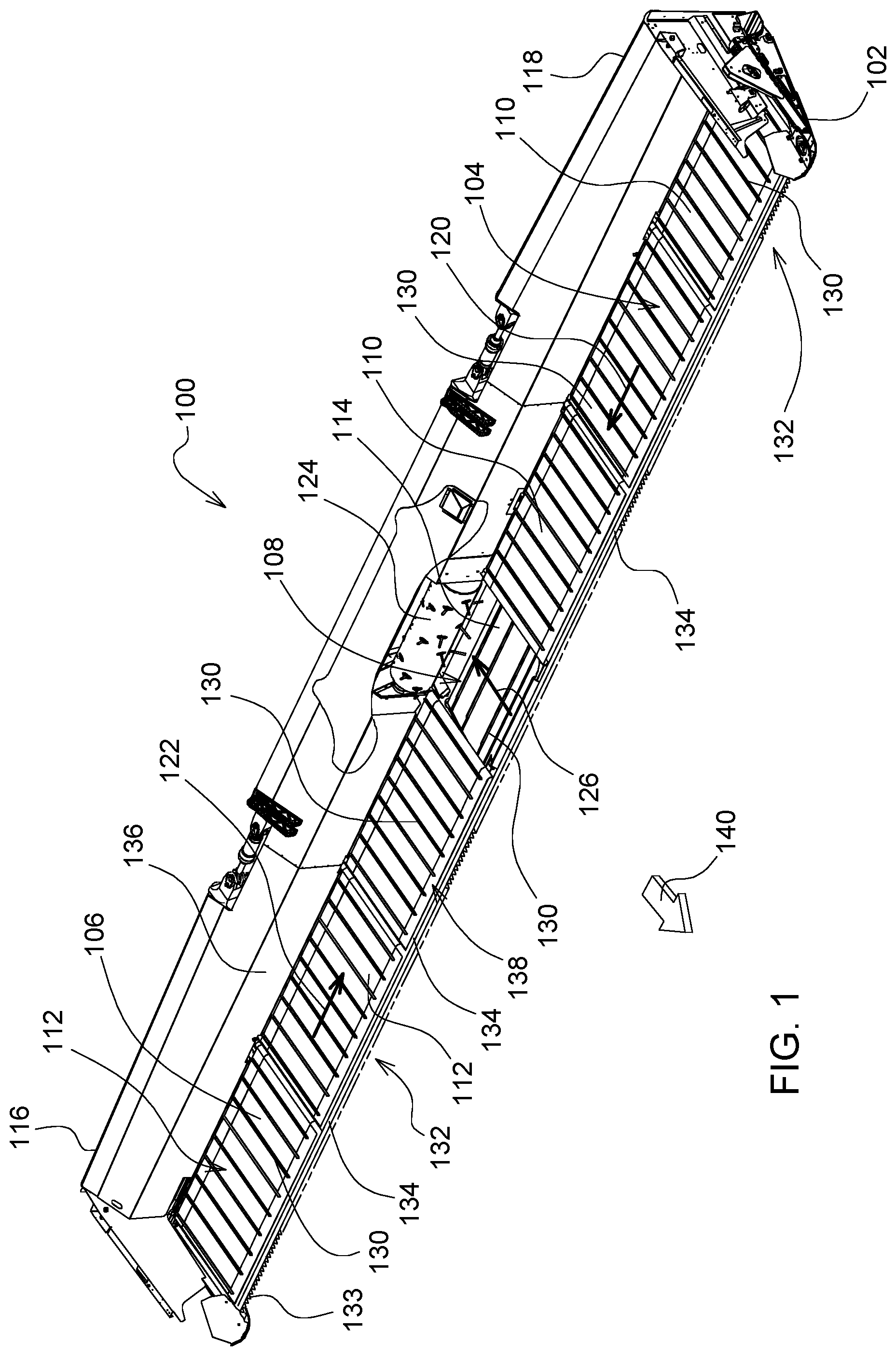 Patent US12396393 Figure 1 – Automated lockout system for header