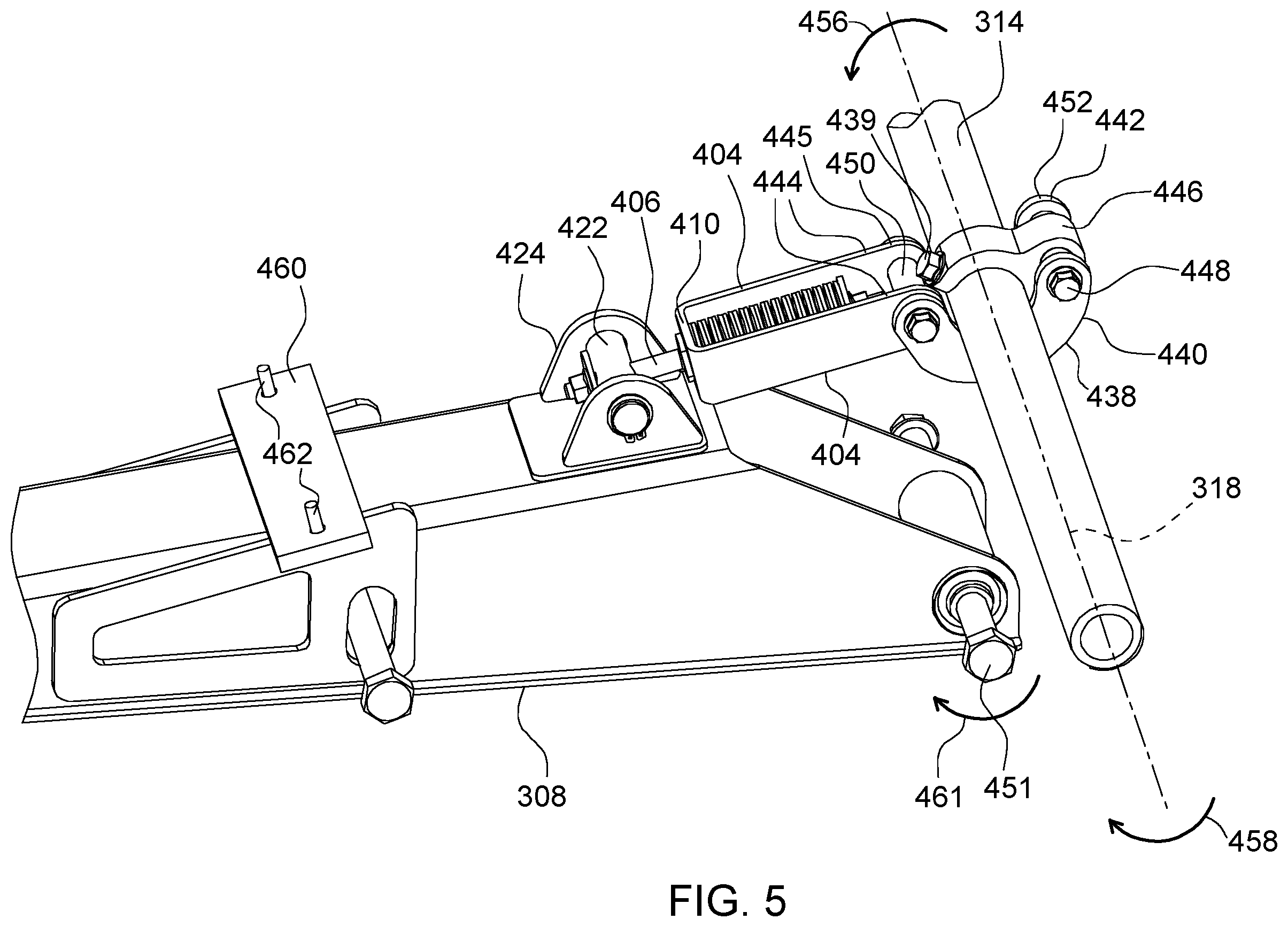 Patent US12396393 Figure 5 – Automated lockout system for header