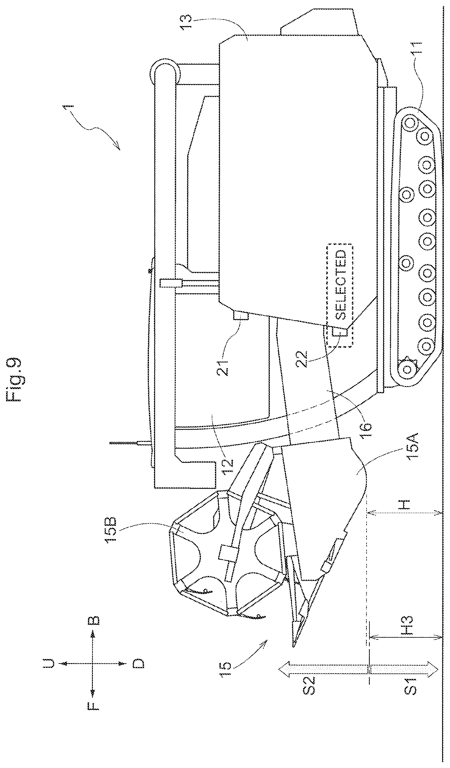 Patent US12396401 Figure 9 – Harvesting machine, obstacle determination program, recording medium on which obstacle determination program is recorded, obstacle determination method, agricultural work machine, control program, recording medium on which control program is recorded, and control method