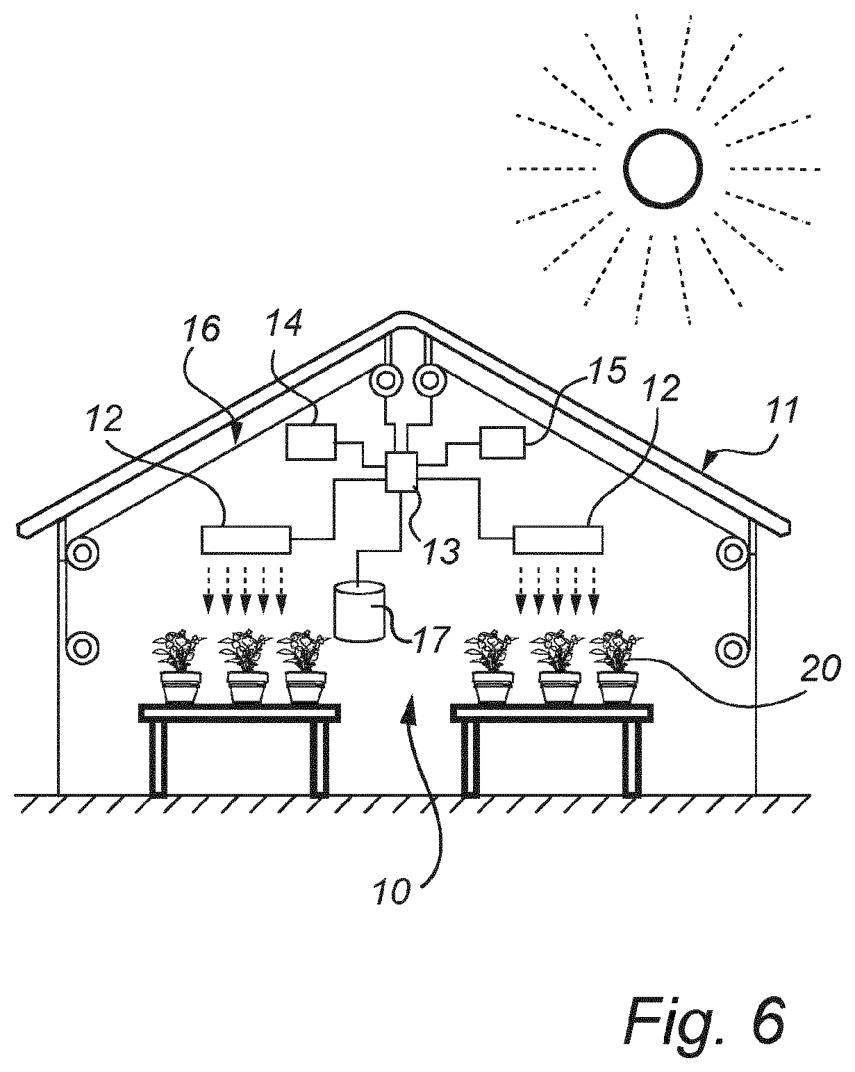 Patent US12396405 Figure 5 – Light intensity control in an enclosed cultivation space