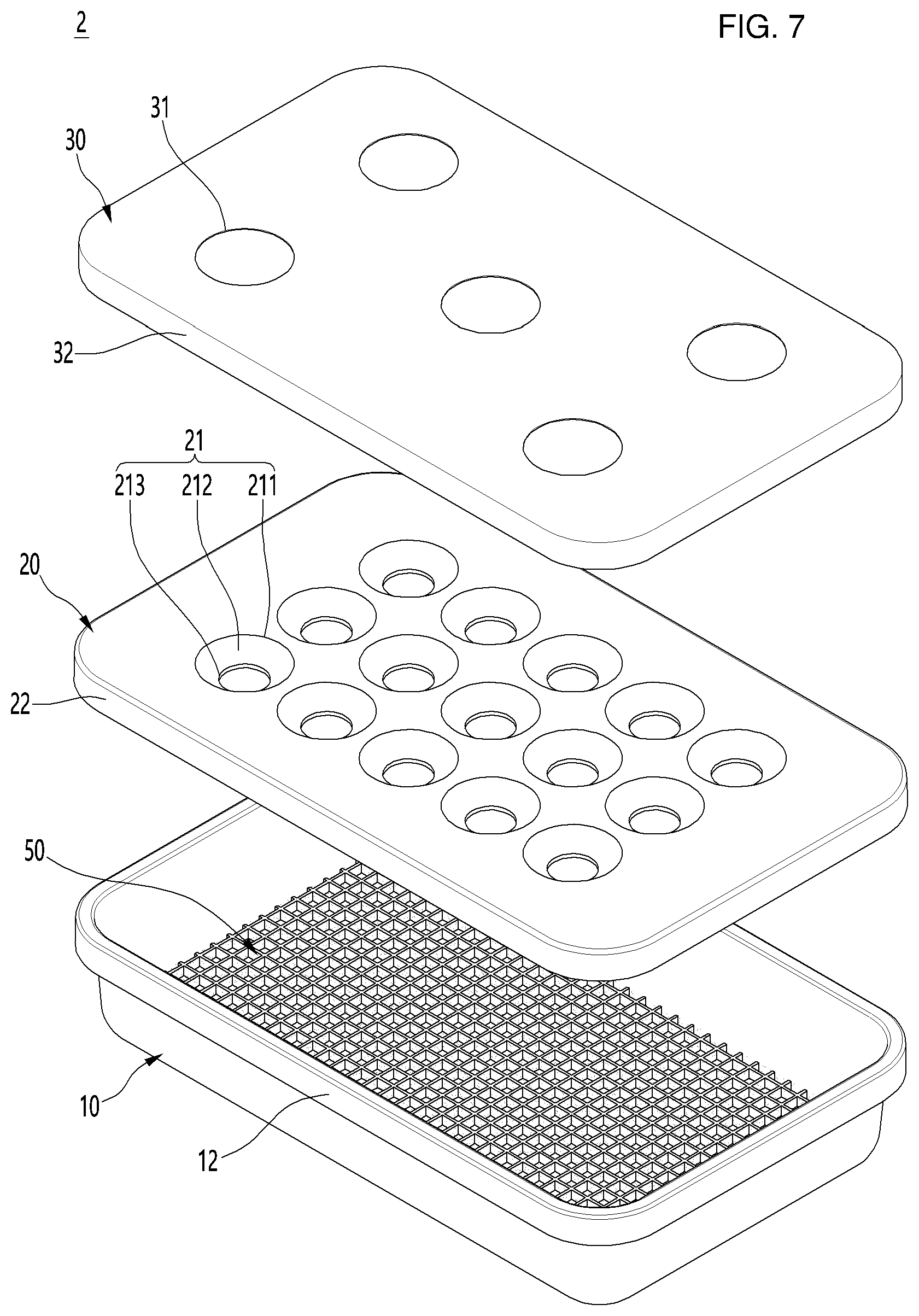 Patent US12396406 Figure 7 – Plant container with insertion cover and guide cover