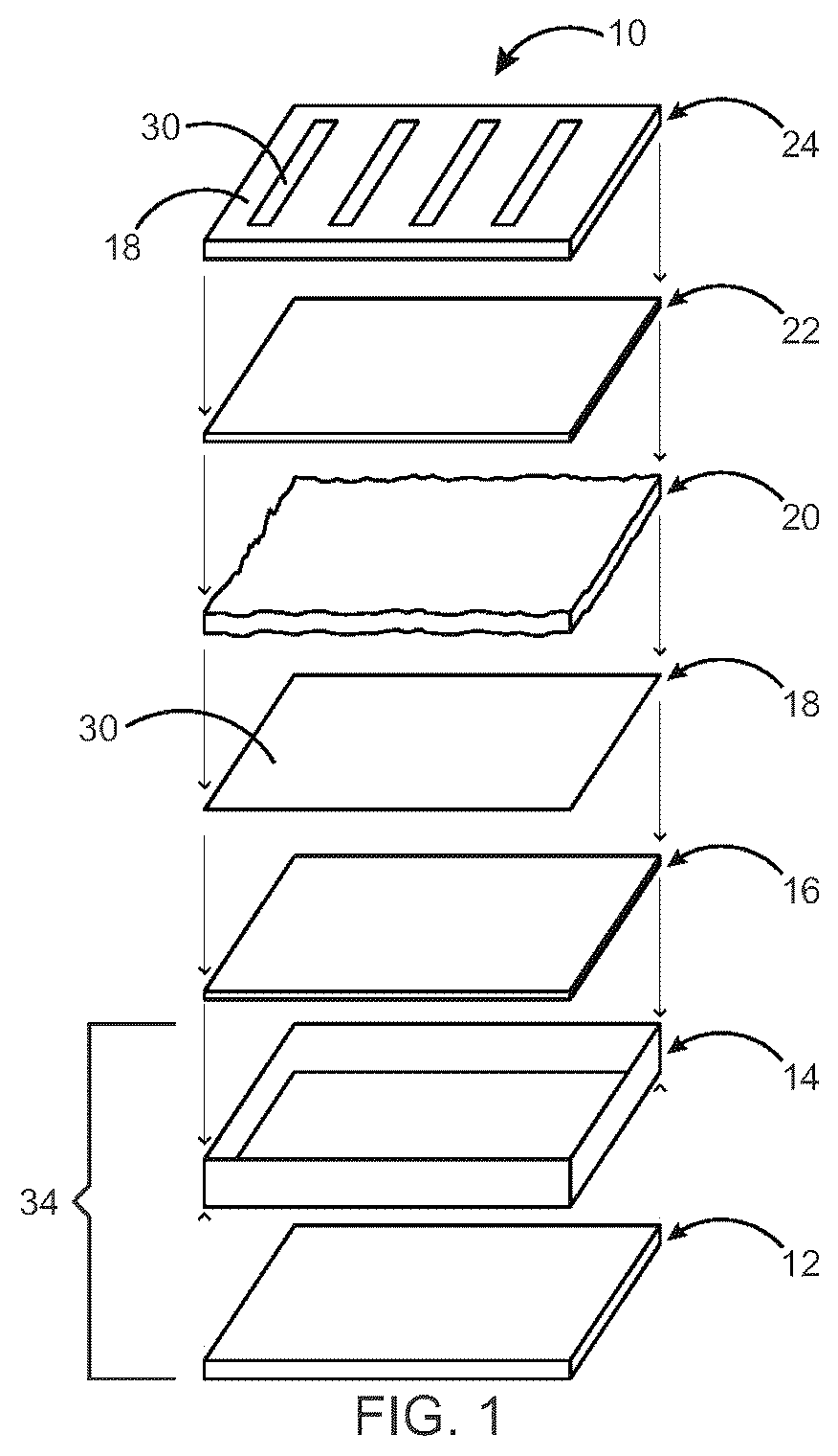 Patent US12396409 — Mycelium growth bed with perforation layer and related method for creating a uniform sheet of mycelium from a solid-state medium — Figure 1