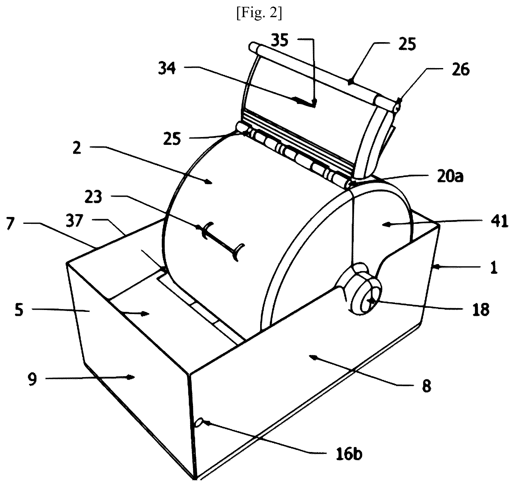Patent US12396433 Figure 2 – Animal litter box incorporating a cleaning device