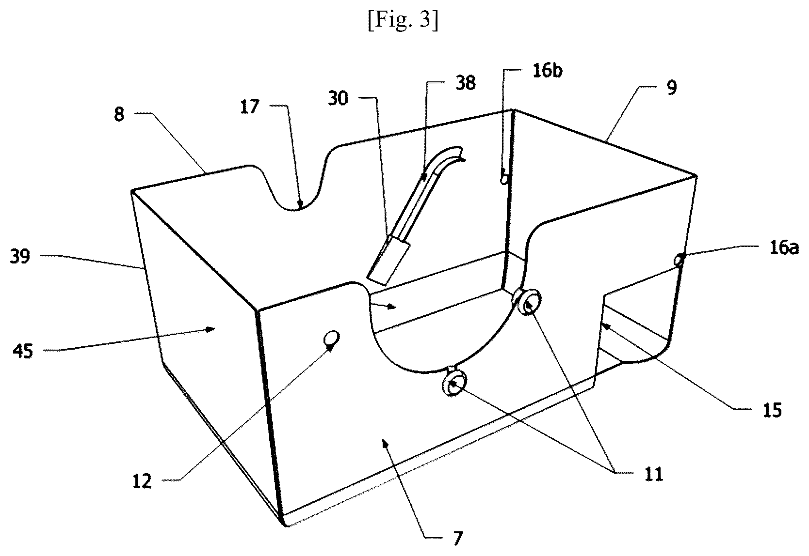 Patent US12396433 Figure 3 – Animal litter box incorporating a cleaning device