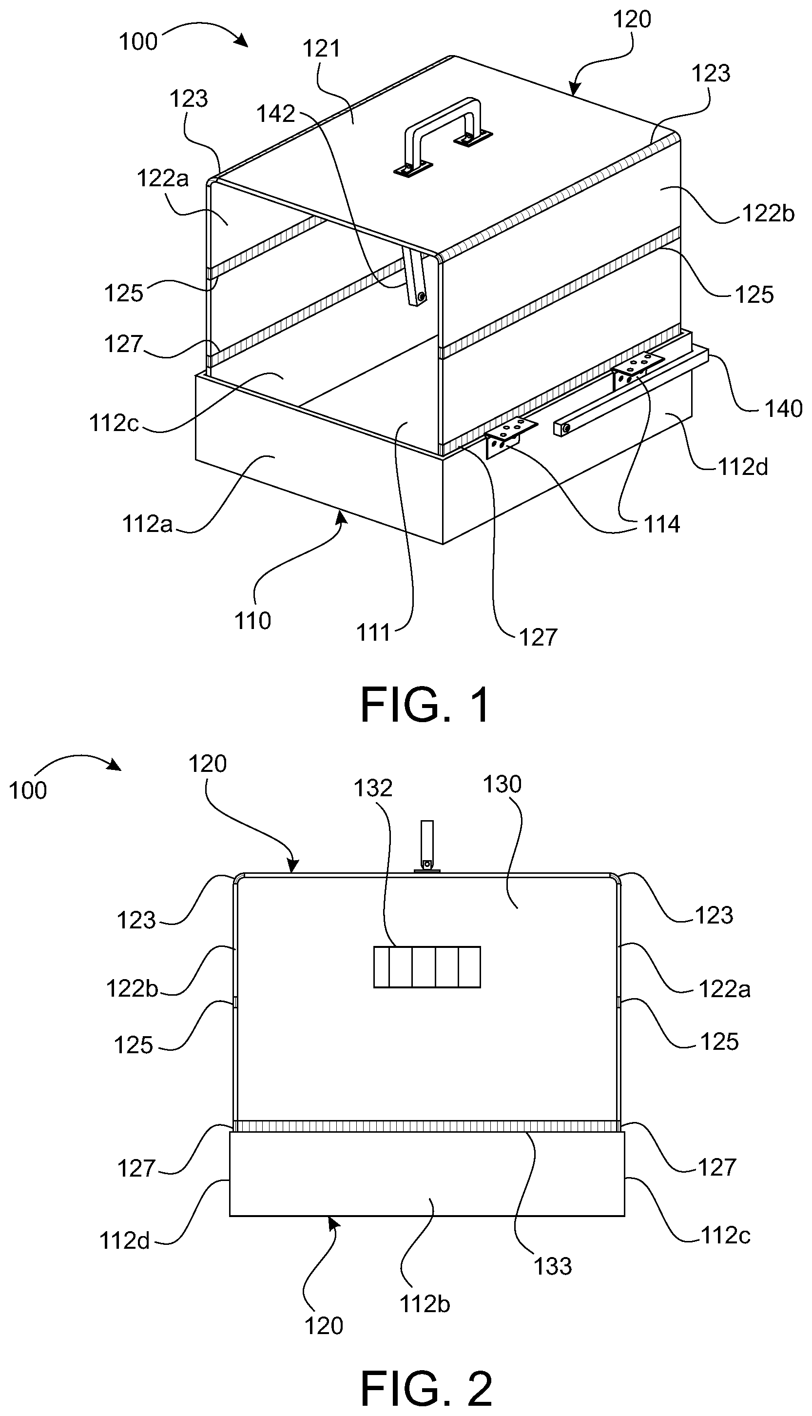 Patent US12396434 Figure 1 – Collapsible litter box