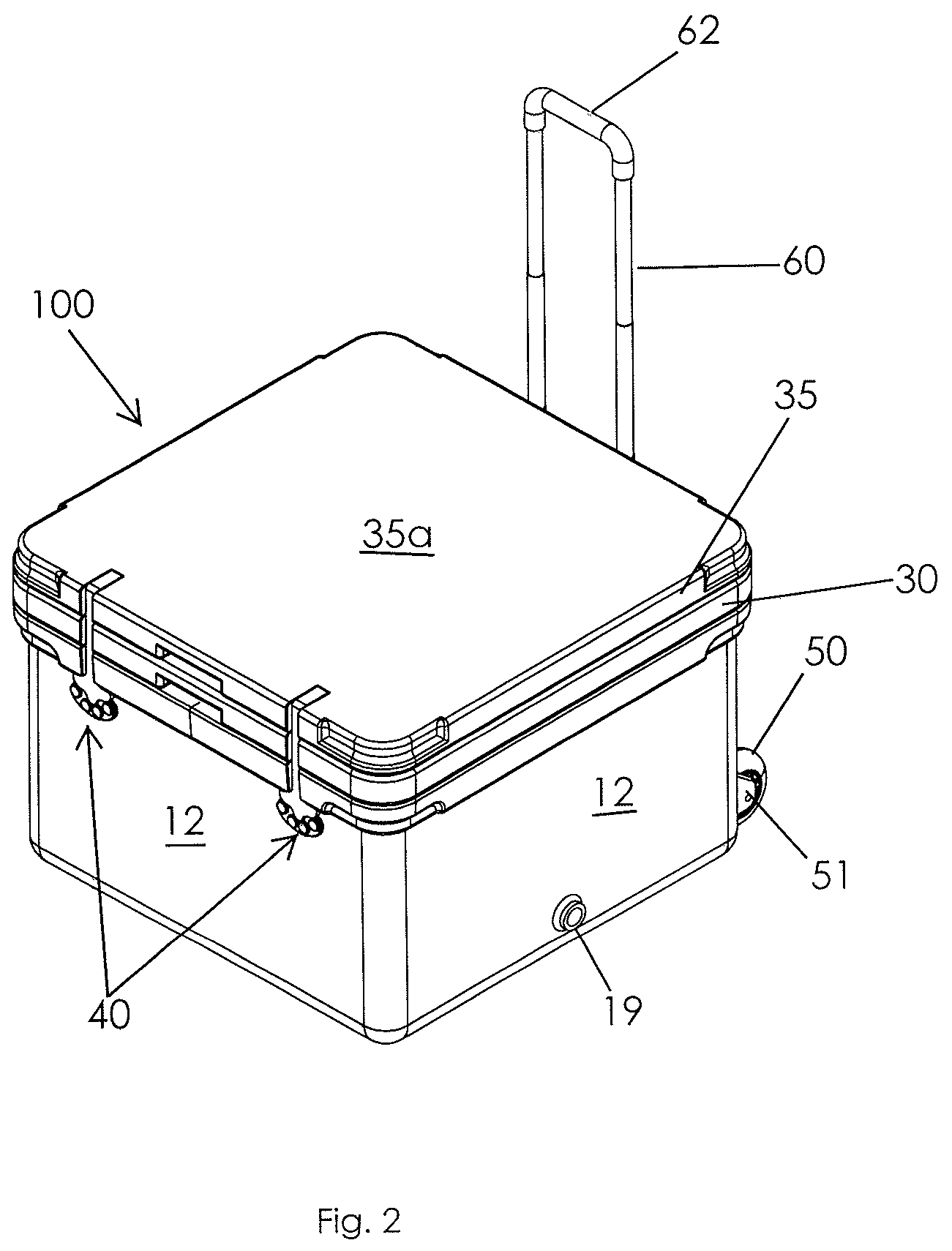 Patent US12396436 Figure 2 – Cooler for pets
