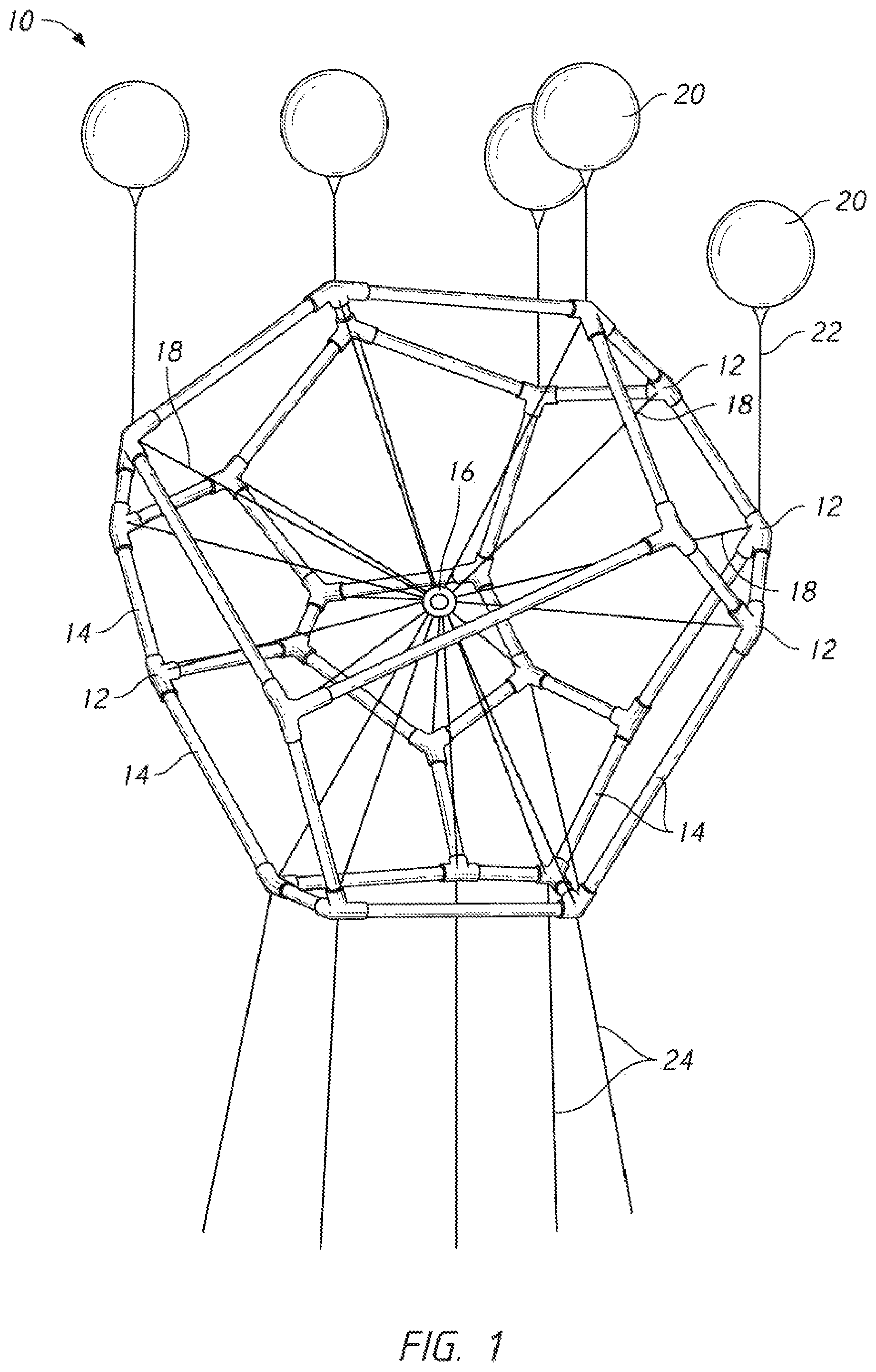 Patent US12396441 — Biomimetic sentinel reef structures for optical sensing and communications — Figure 1