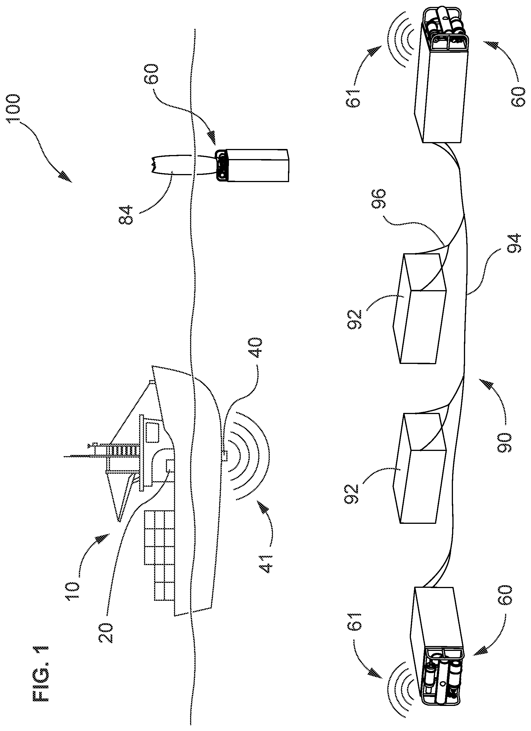 Patent US12396445 Figure 1 – Ropeless fishing system and method