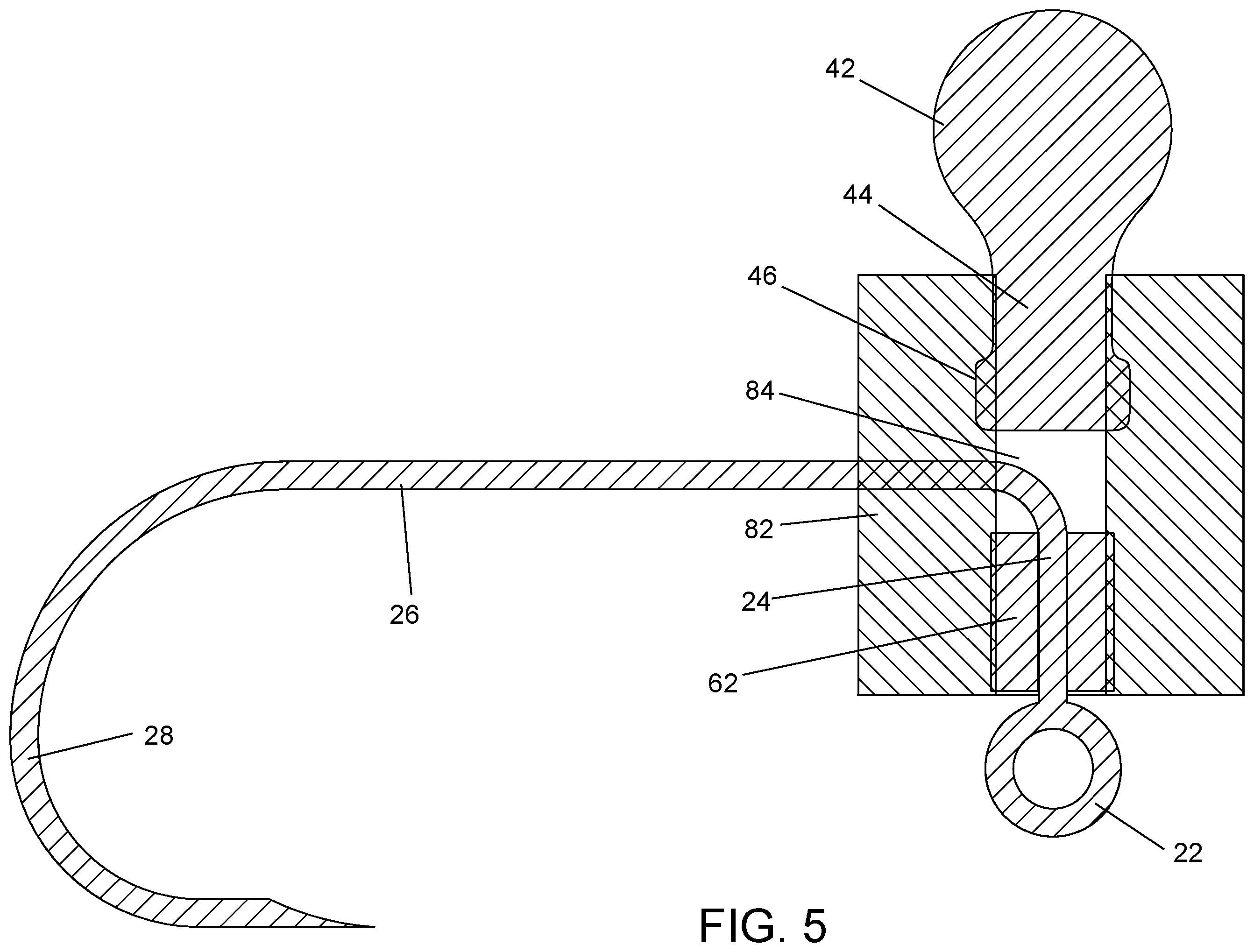 Patent US12396446 Figure 5 – Interchangeable fishing jig head