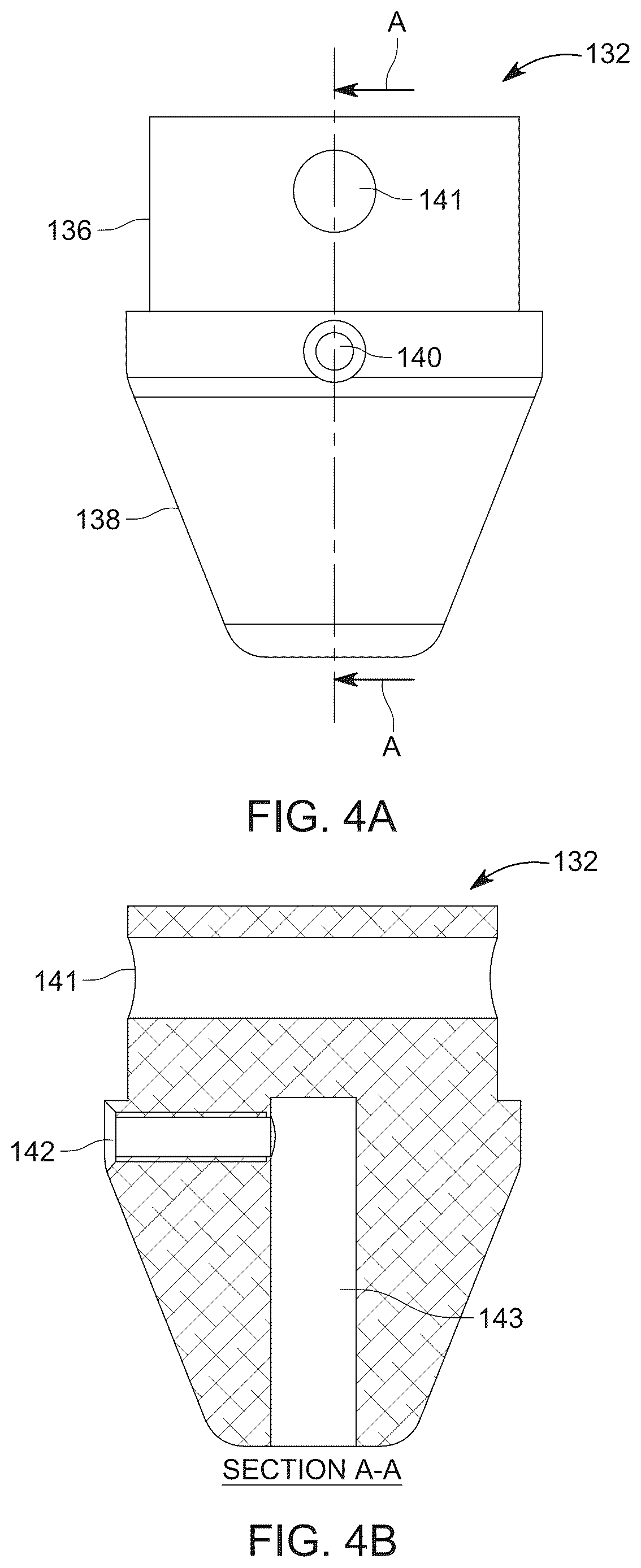 Patent US12396447 Figure 4 – Fishing pole holder with auger tip