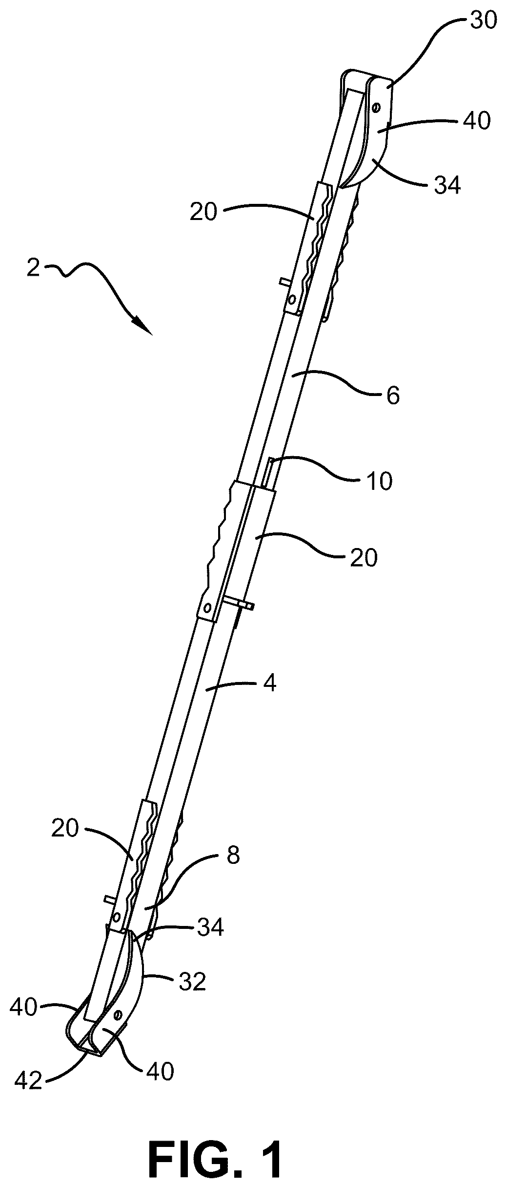 Patent US12396452 Figure 1 – Mounting brackets and utility mount