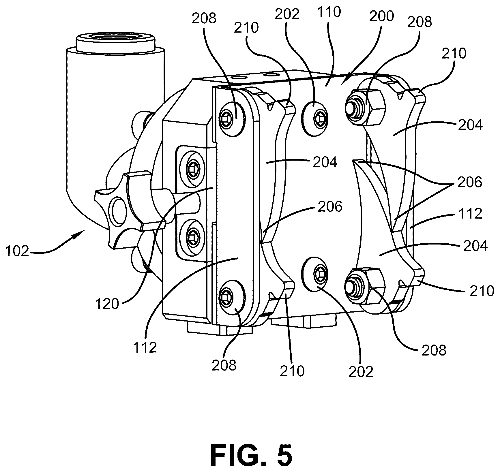 Patent US12396452 Figure 5 – Mounting brackets and utility mount