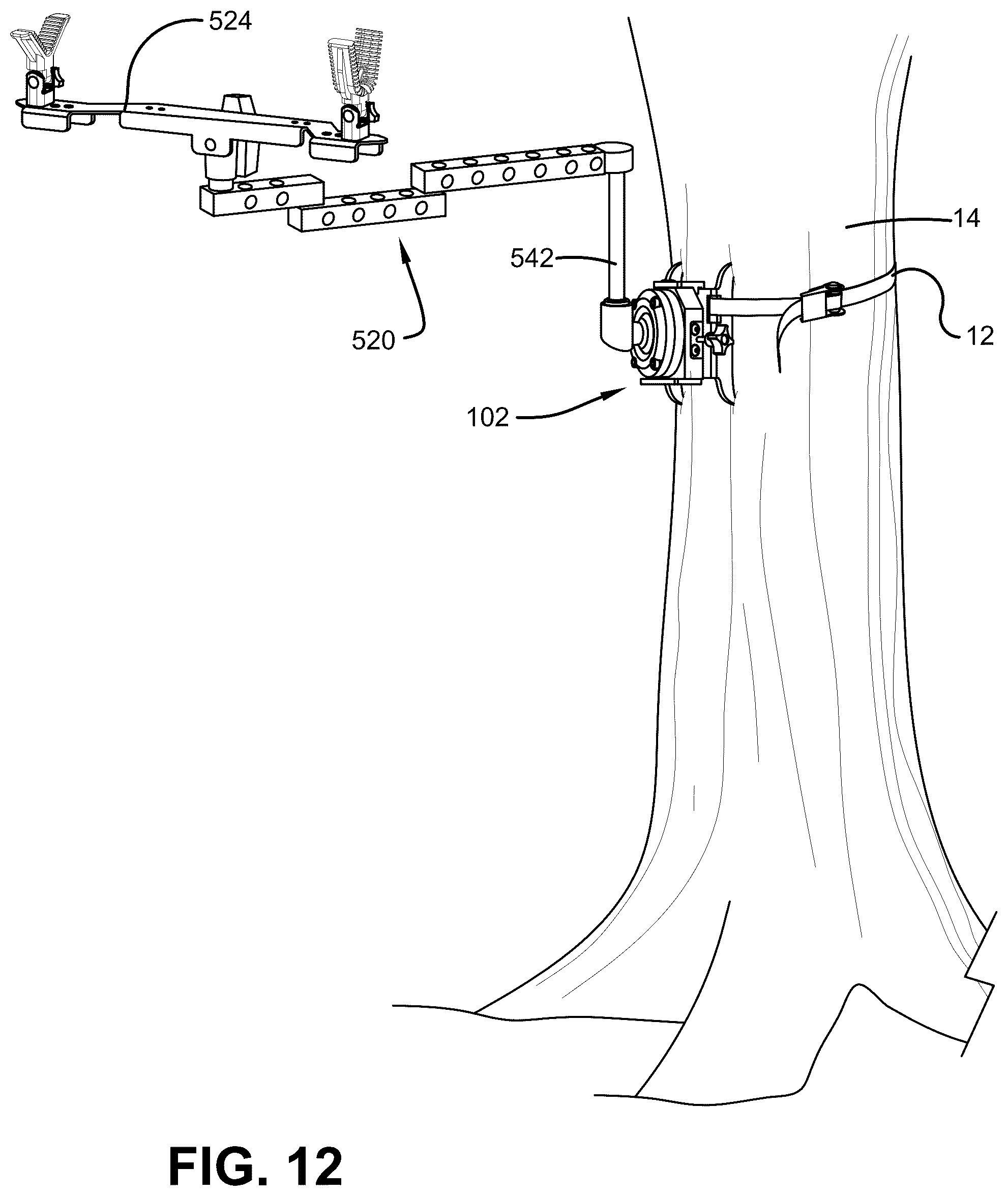 Patent US12396452 Figure 12 – Mounting brackets and utility mount