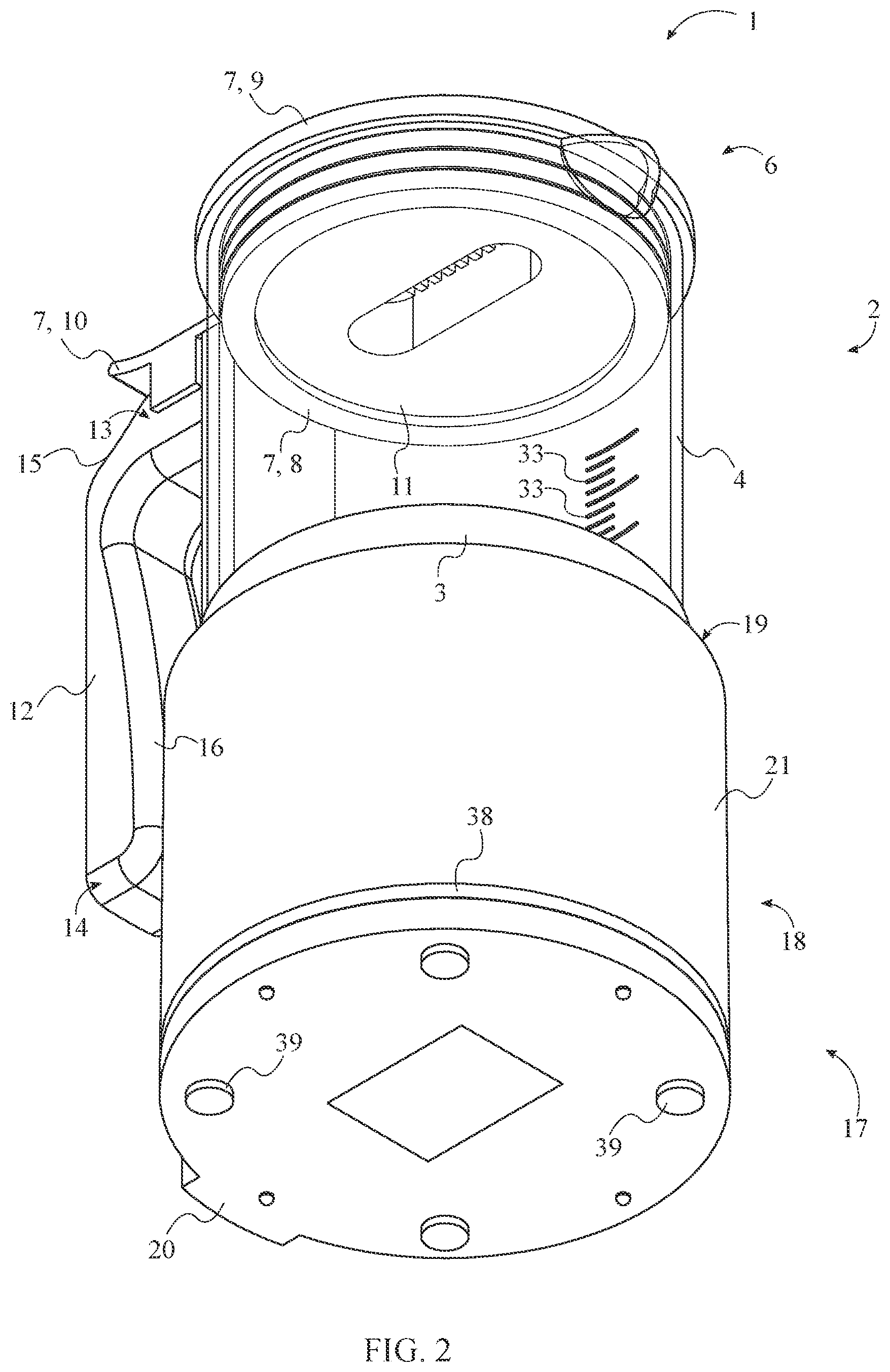 Patent US12396467 Figure 2 – Herbal infusion and decarboxylation device