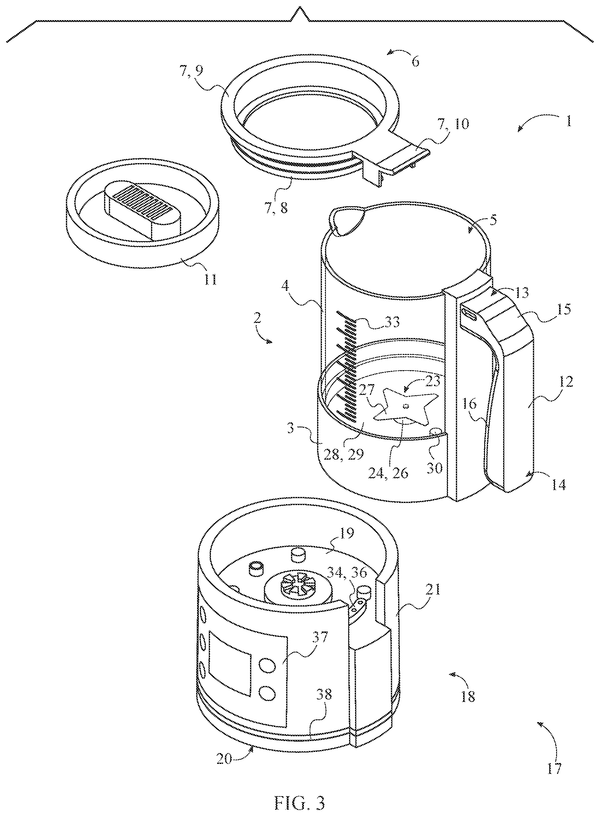 Patent US12396467 Figure 3 – Herbal infusion and decarboxylation device