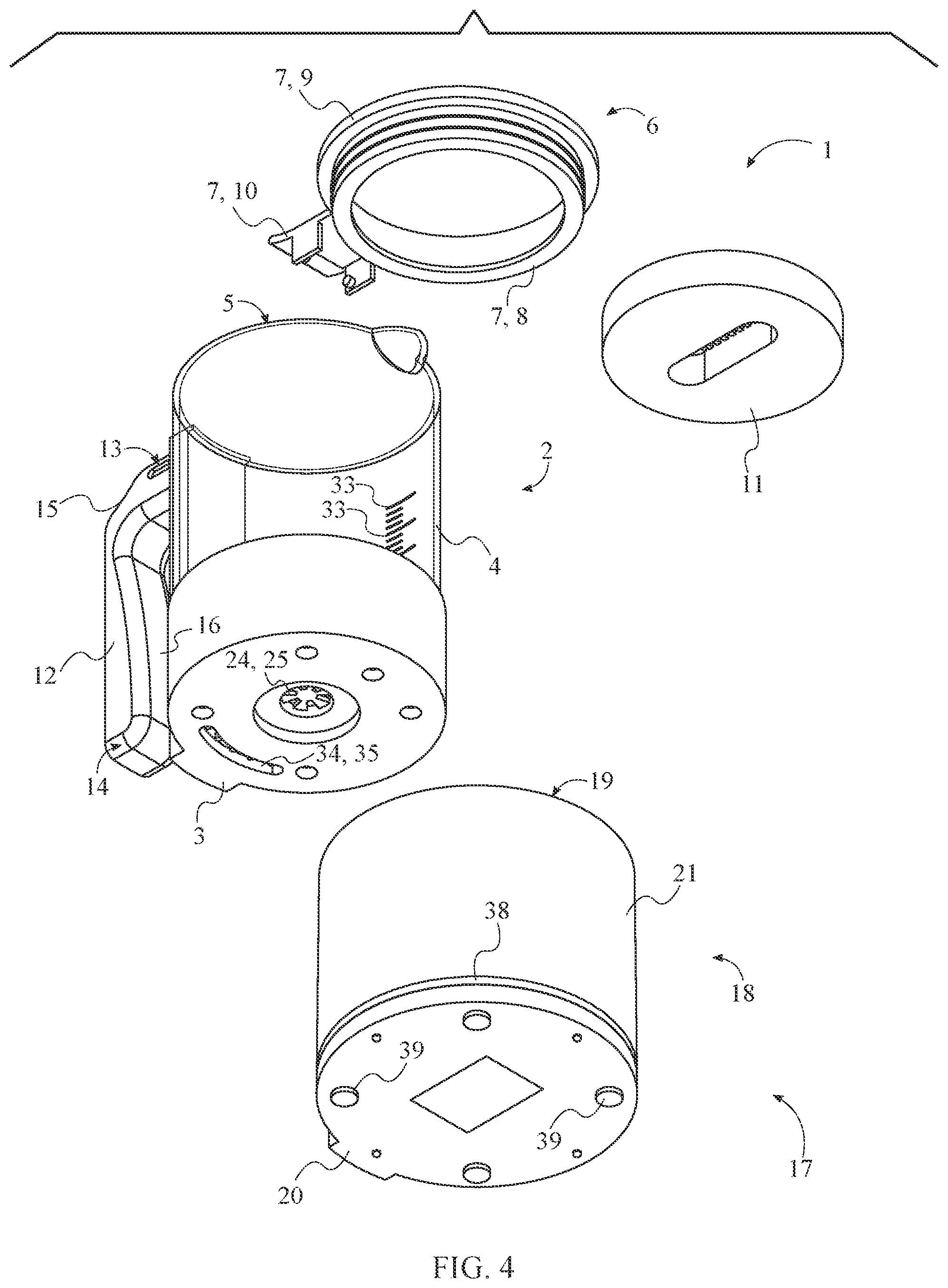 Patent US12396467 Figure 4 – Herbal infusion and decarboxylation device