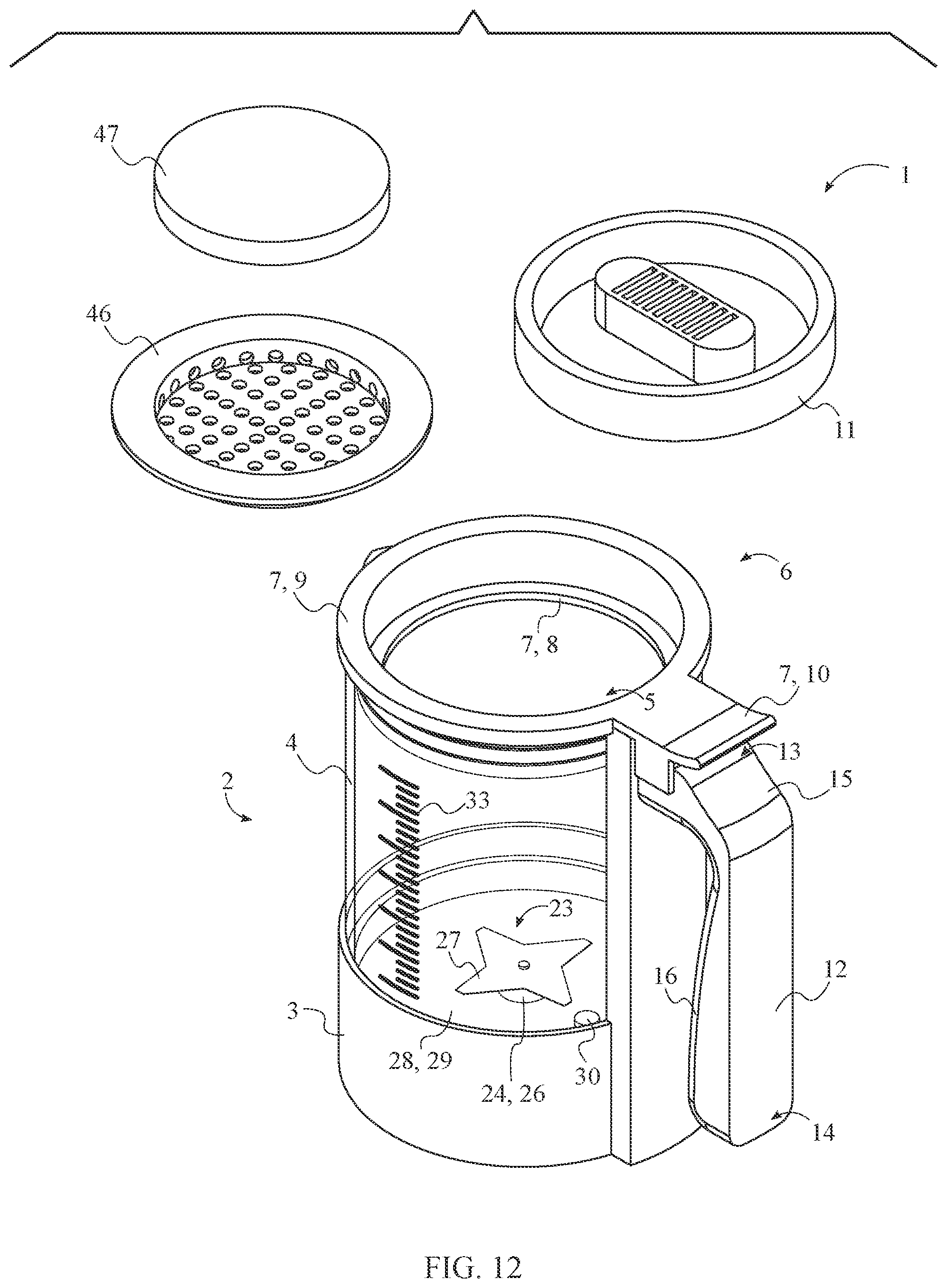 Patent US12396467 Figure 12 – Herbal infusion and decarboxylation device