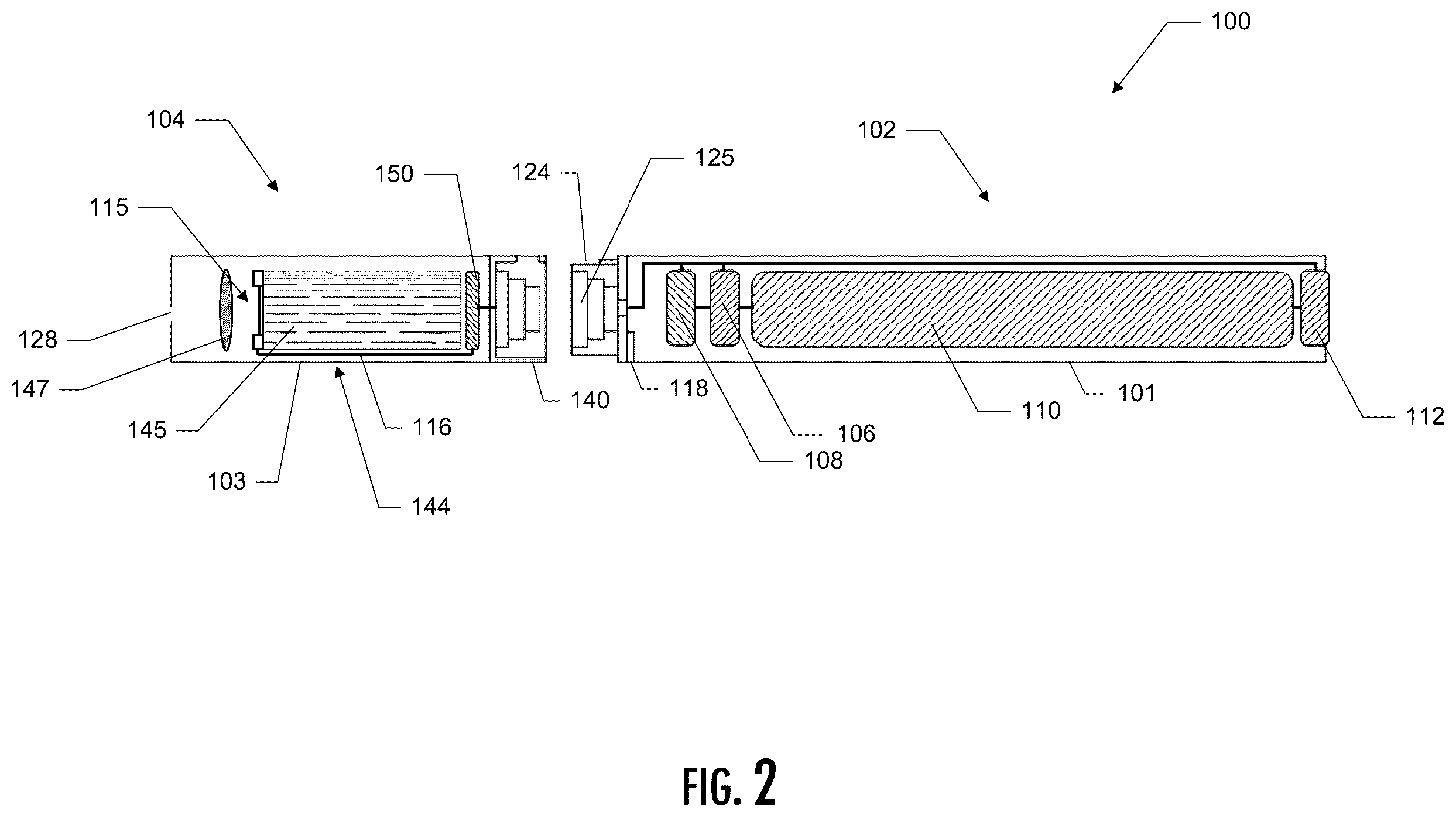 Patent US12396480 Figure 2 – Reservoir configuration for aerosol delivery device