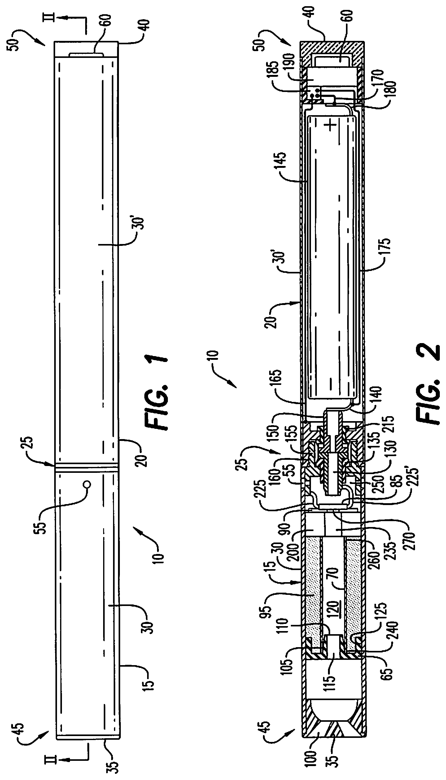 Patent US12396482 Figure 1 – Electronic vaping device including transfer pad with oriented fibers
