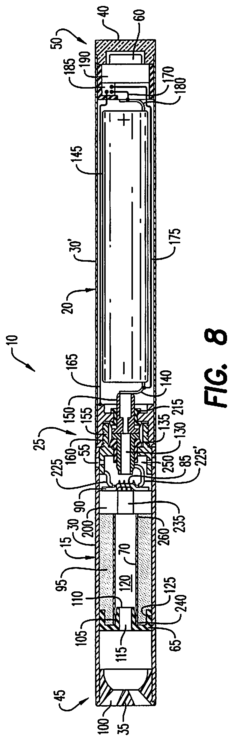 Patent US12396482 Figure 6 – Electronic vaping device including transfer pad with oriented fibers