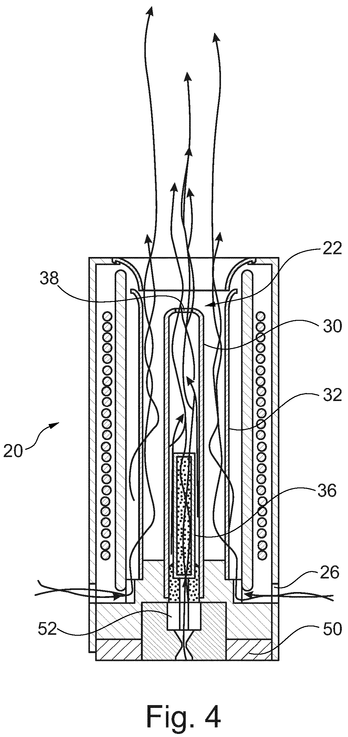 Patent US12396483 Figure 4 – Aerosol-generating device with sensorial media cartridge