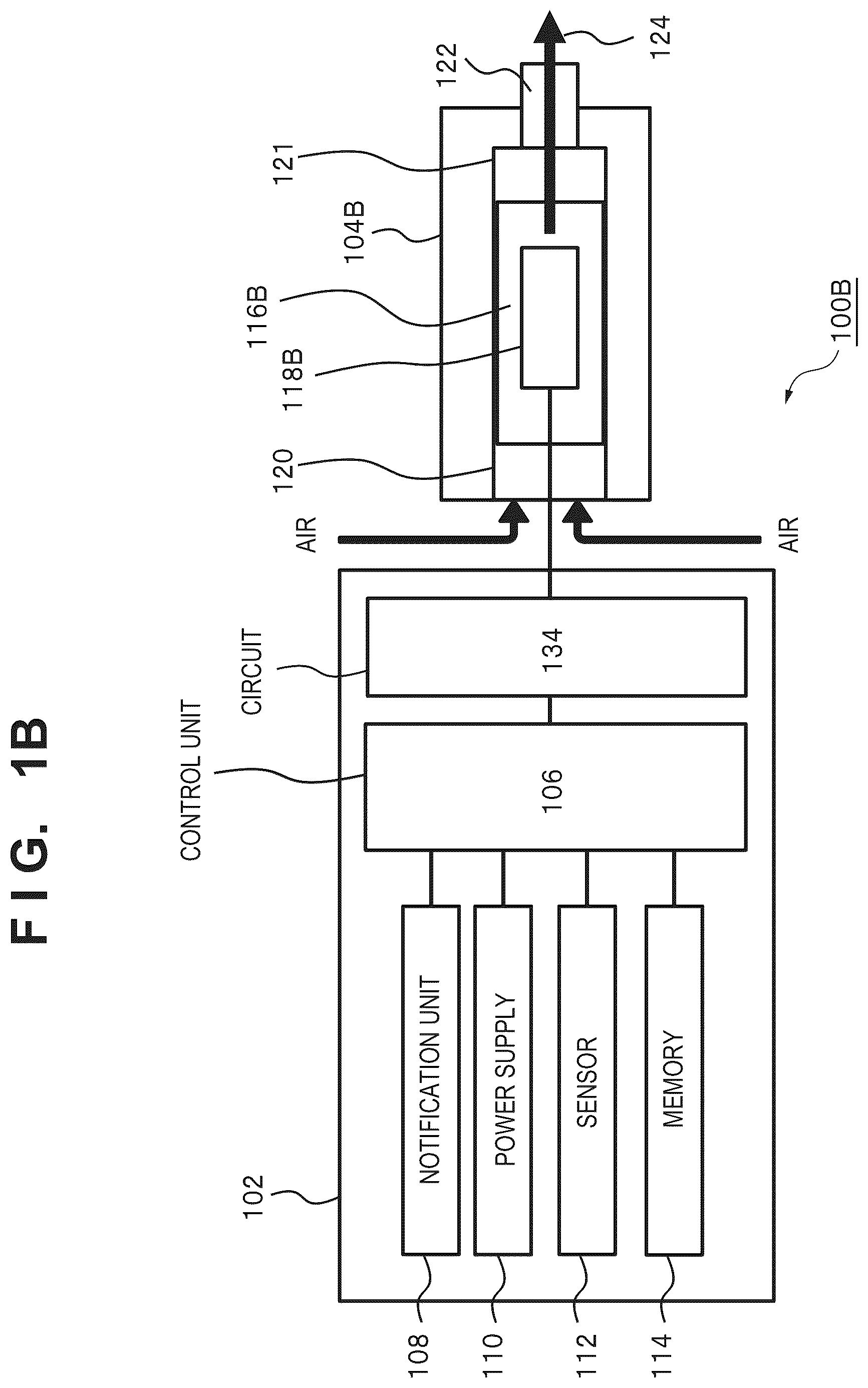 Patent US12396487 Figure 2 – Control device for aerosol inhalation device and aerosol inhalation device