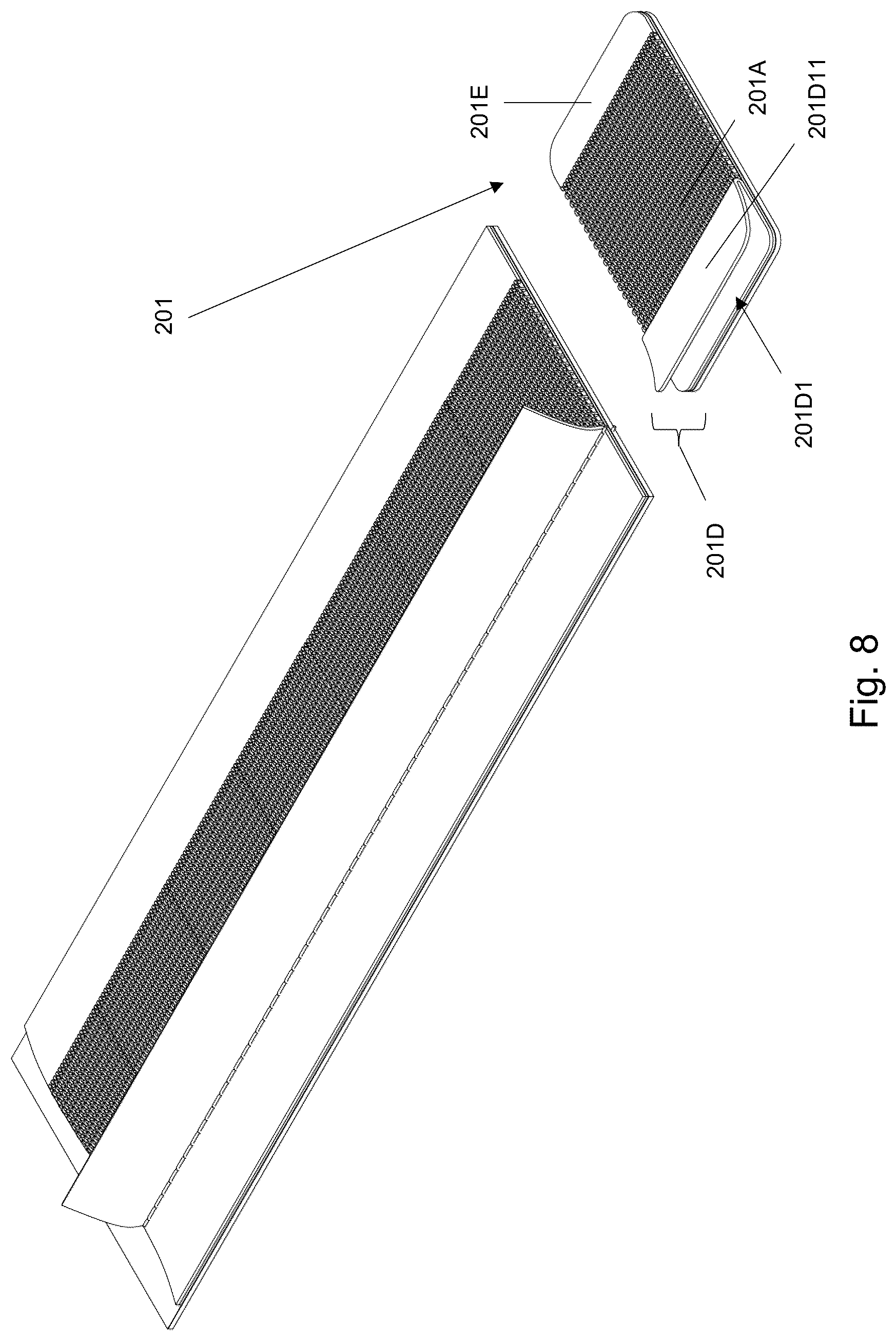 Patent US12396492 Figure 8 – Fastener for garment