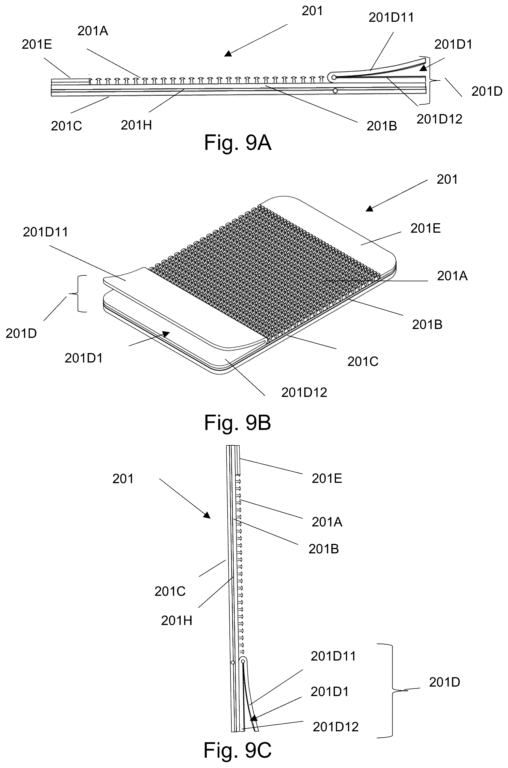Patent US12396492 Figure 9 – Fastener for garment