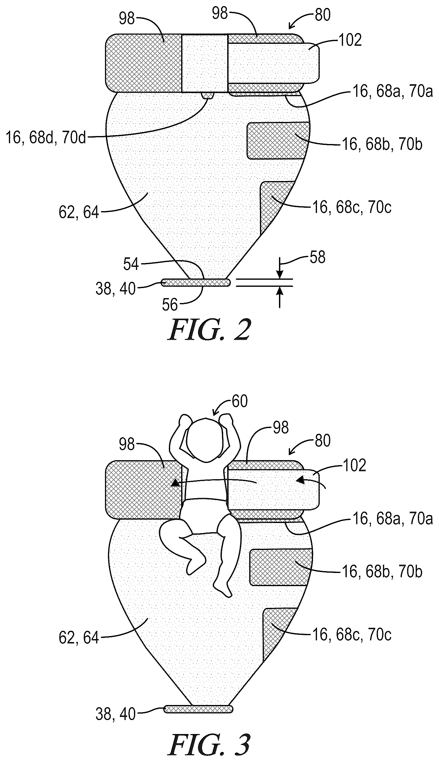 Patent US12396493 Figure 2 – Swaddle blanket