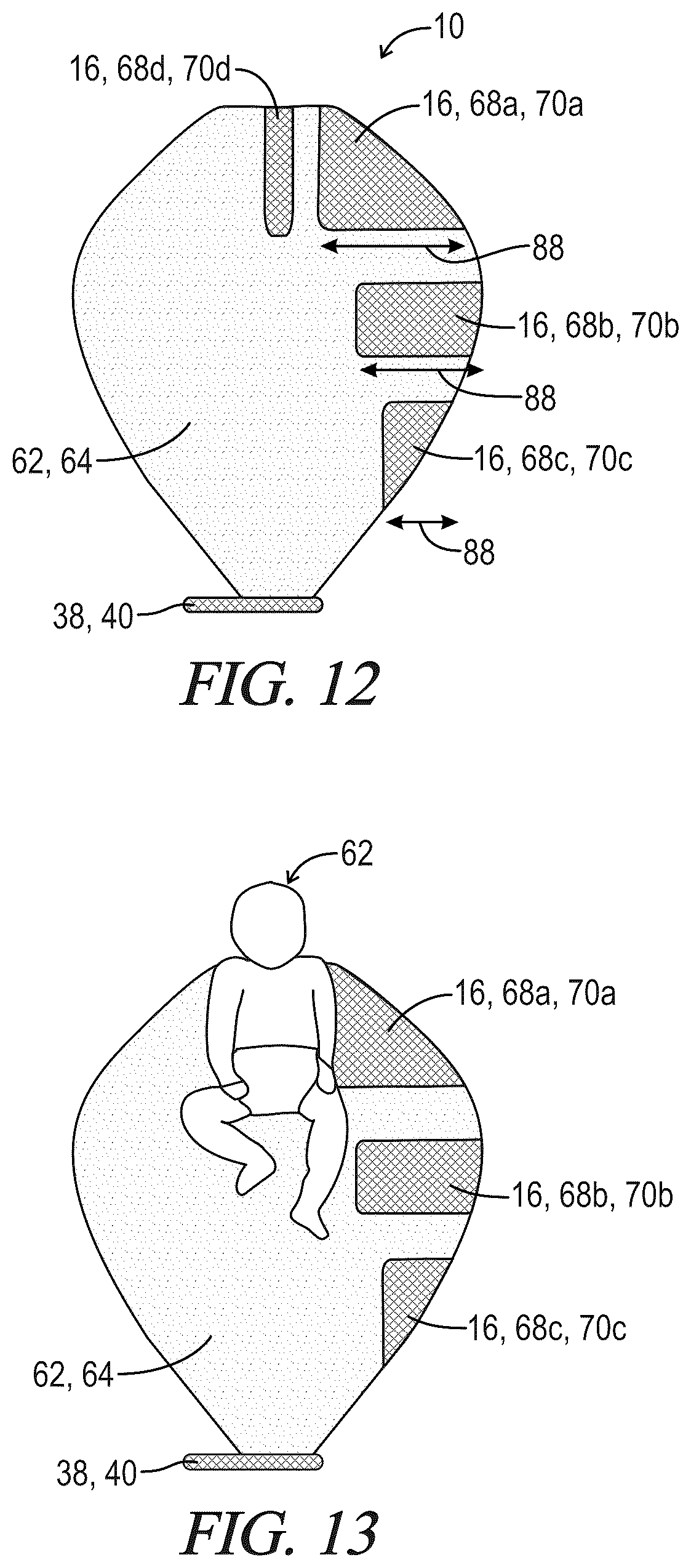 Patent US12396493 Figure 6 – Swaddle blanket