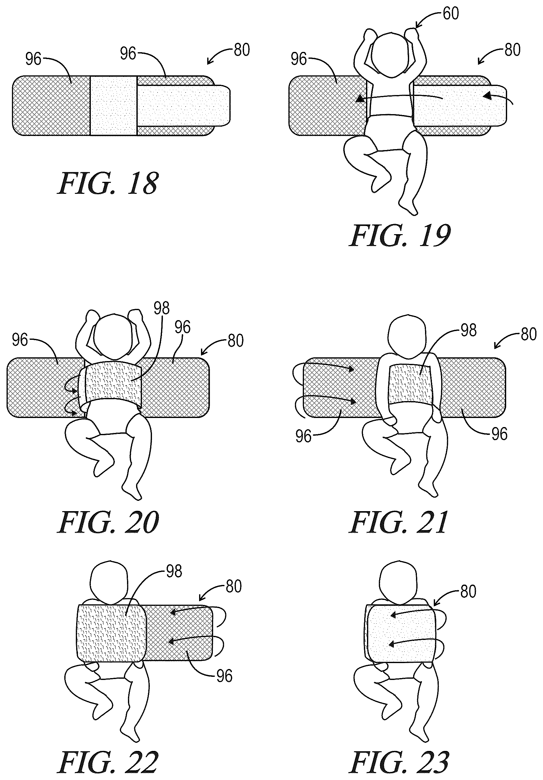 Patent US12396493 Figure 8 – Swaddle blanket