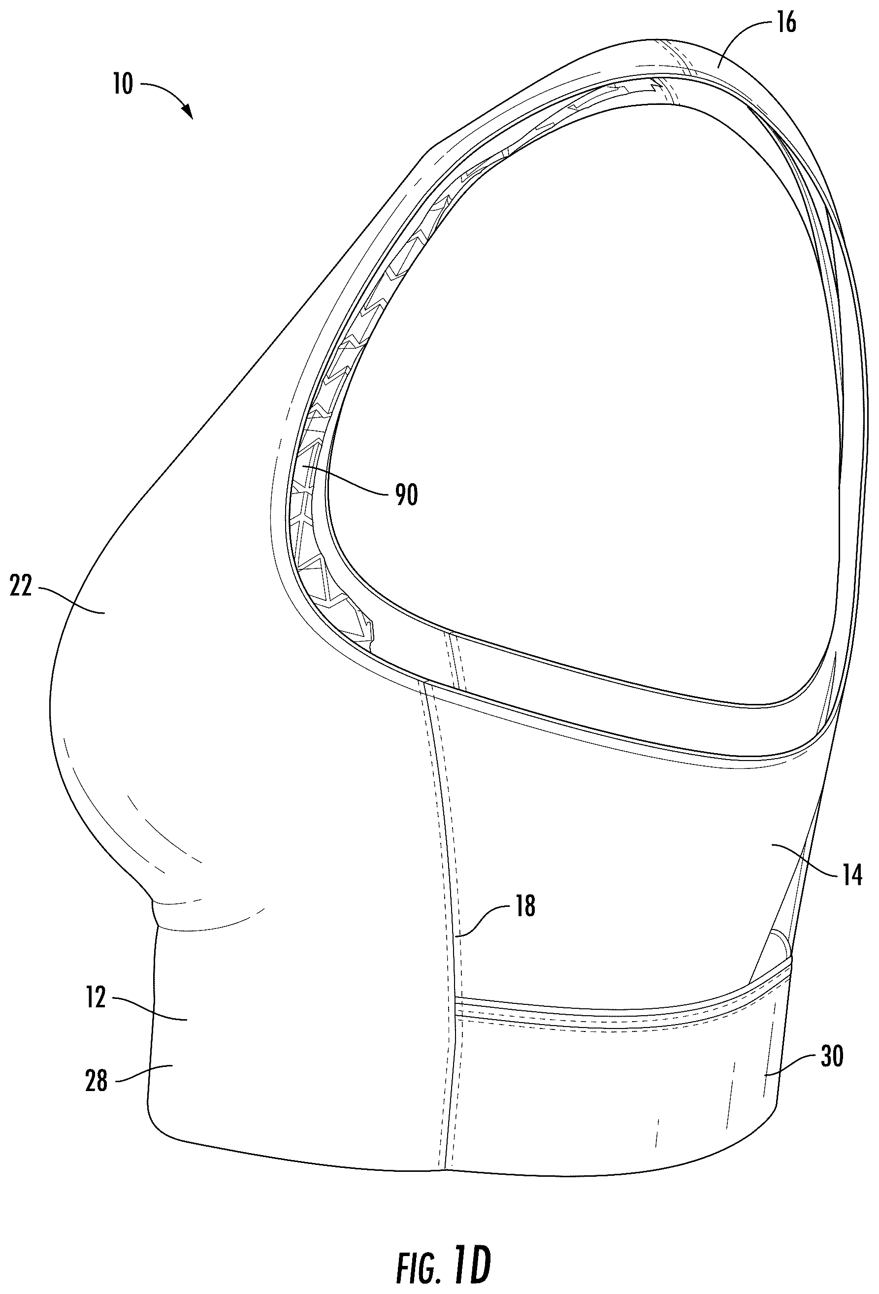 Patent US12396494 Figure 3 – Apparel with multi-layer fabric panel