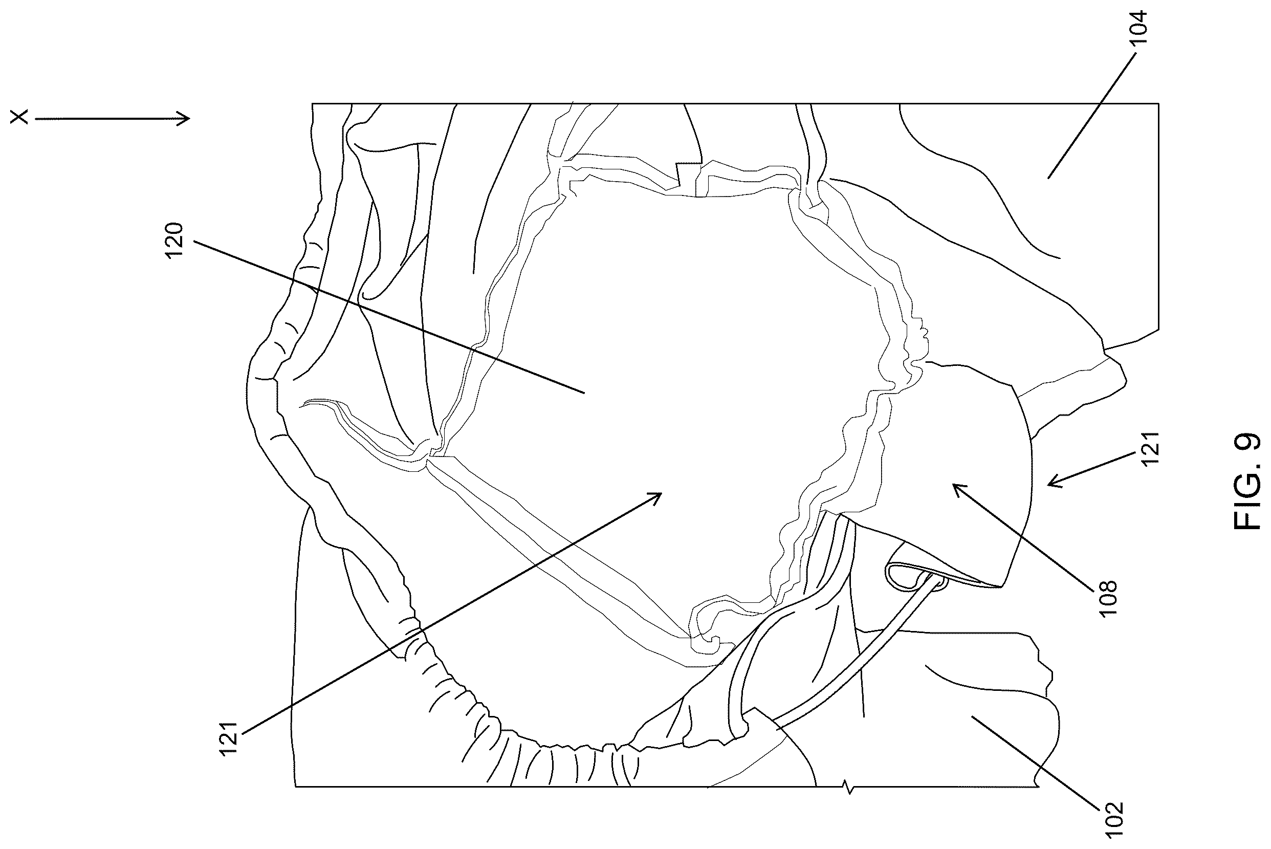 Patent US12396496 Figure 9 – Garment for facilitating urination